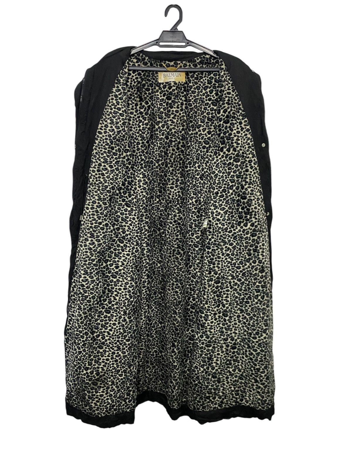 Balmain × Vintage BALMAIN PARIS LONG JACKET SILK SHEPARD INSIDE Size L / US 10 / IT 46 - 4 Thumbnail