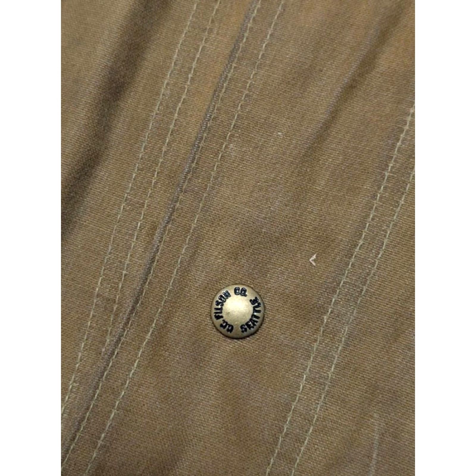 Filson VINTAGE Filson jacket Coat 2XL 48 dark tan tincloth cotton Mens Chest 48 Brown Solid 90s Size US XXL / EU 58 / 5 - 6 Thumbnail