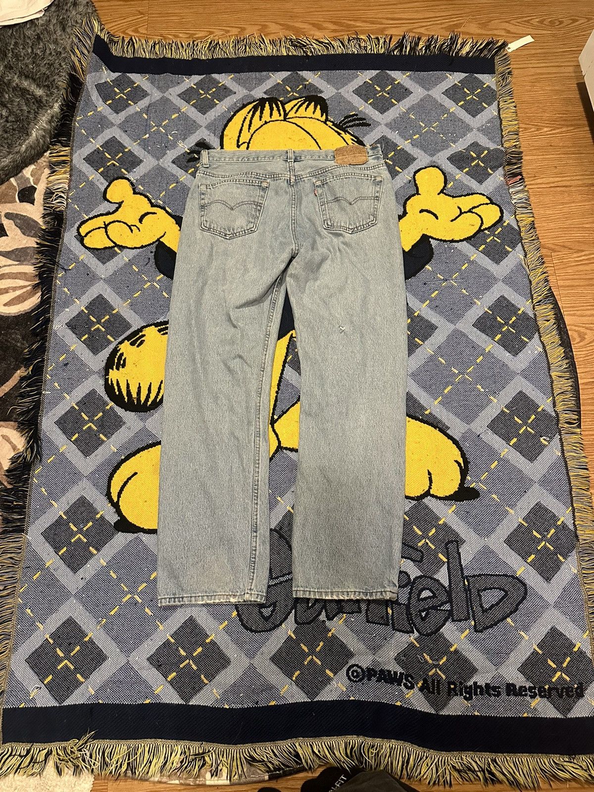 Levi's Vintage 90s Levis 501xx Faded Blue Distressed Denim Jeans Size US 34 / EU 50 - 5 Thumbnail
