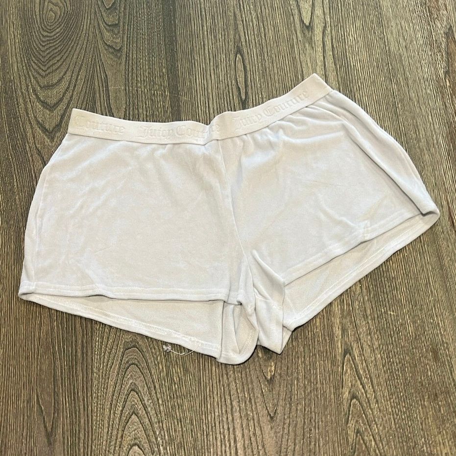 Juicy Couture Juicy Couture Sleepwear Shorts OG Big Bling Logo White Sz L Size 27" / US 4 / IT 40 - 1 Thumbnail
