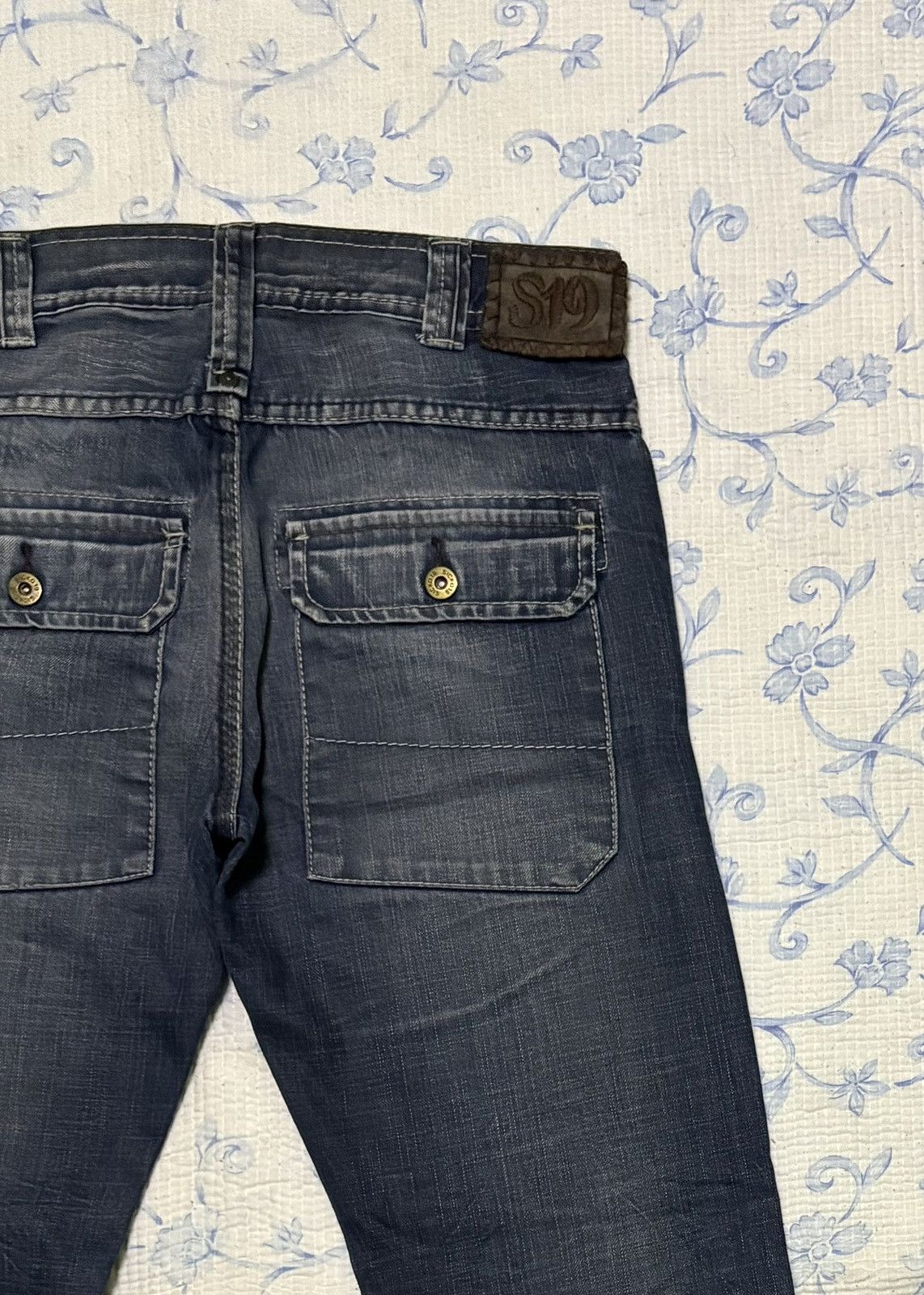 Vintage S19 Streetwear Jeans Distressed Denim Size US 32 / EU 48 - 13 Thumbnail