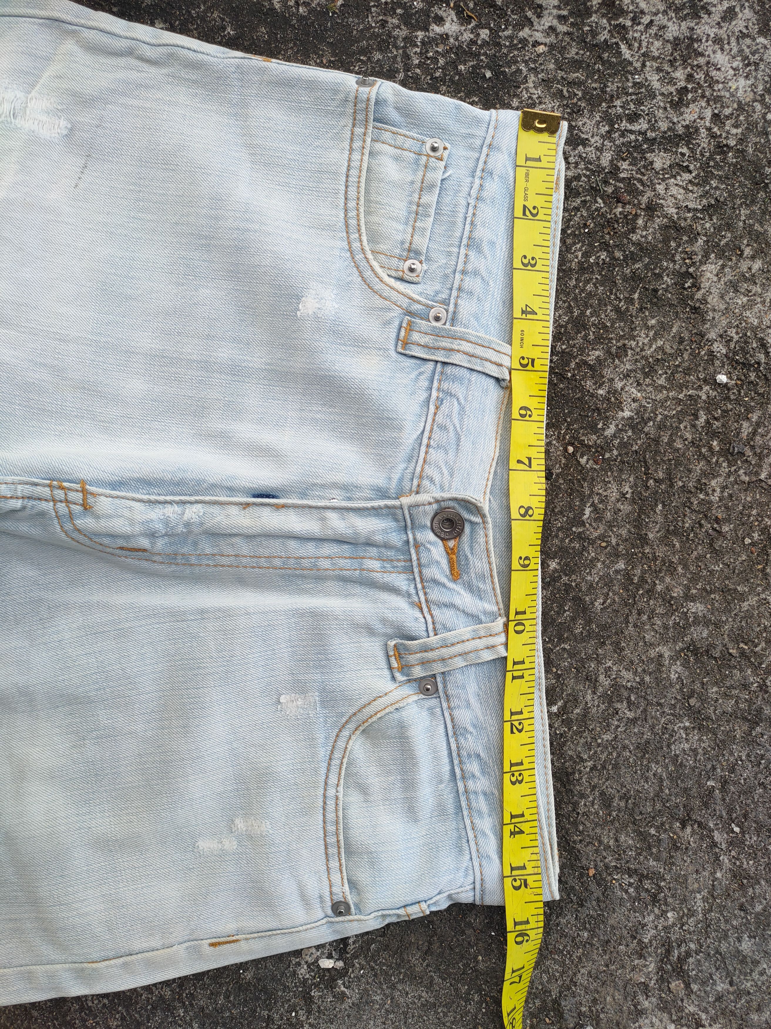 Japanese Brand × Jean × Vintage VINTAGE SEMANTIC DESIGN FLARE RIPPED LIGHT BLUE JEANS PANTS Size US 31 - 5 Thumbnail