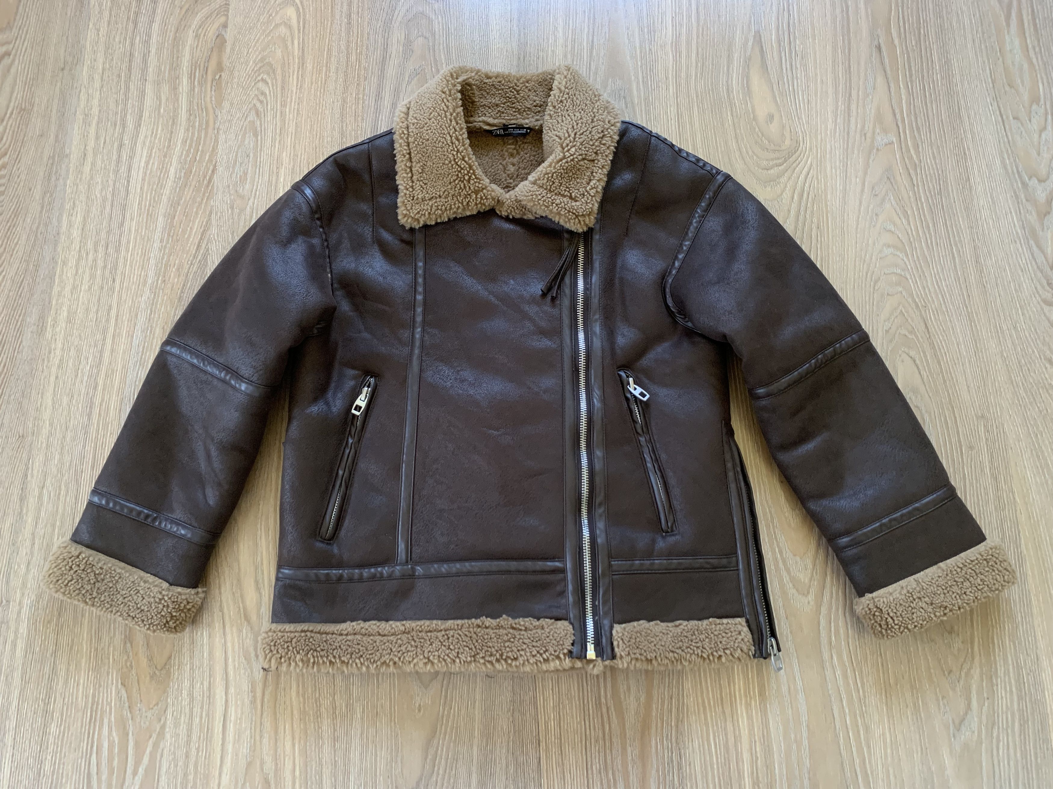 Other Zara Oversized Sherpa Women's Sheepskin Coat Jacket Size S / US 4 / IT 40 - 2 Thumbnail