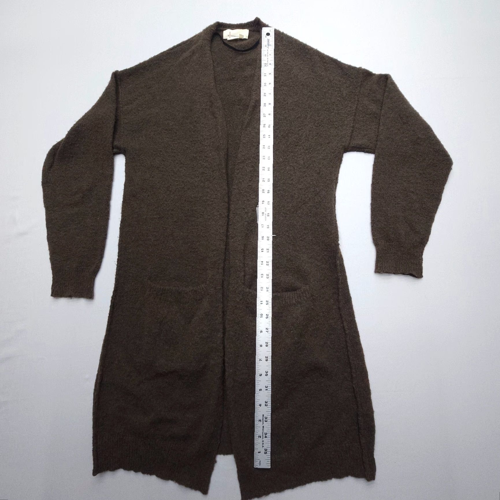 Anthropologie Anthropologie Cardigan Womens Small Wool Blend Open Front Pocket Lightweight Multicolor Open Casual Knit Long Sleeve Fashion Cardigan Size S / US 4 / IT 40 - 7 Thumbnail