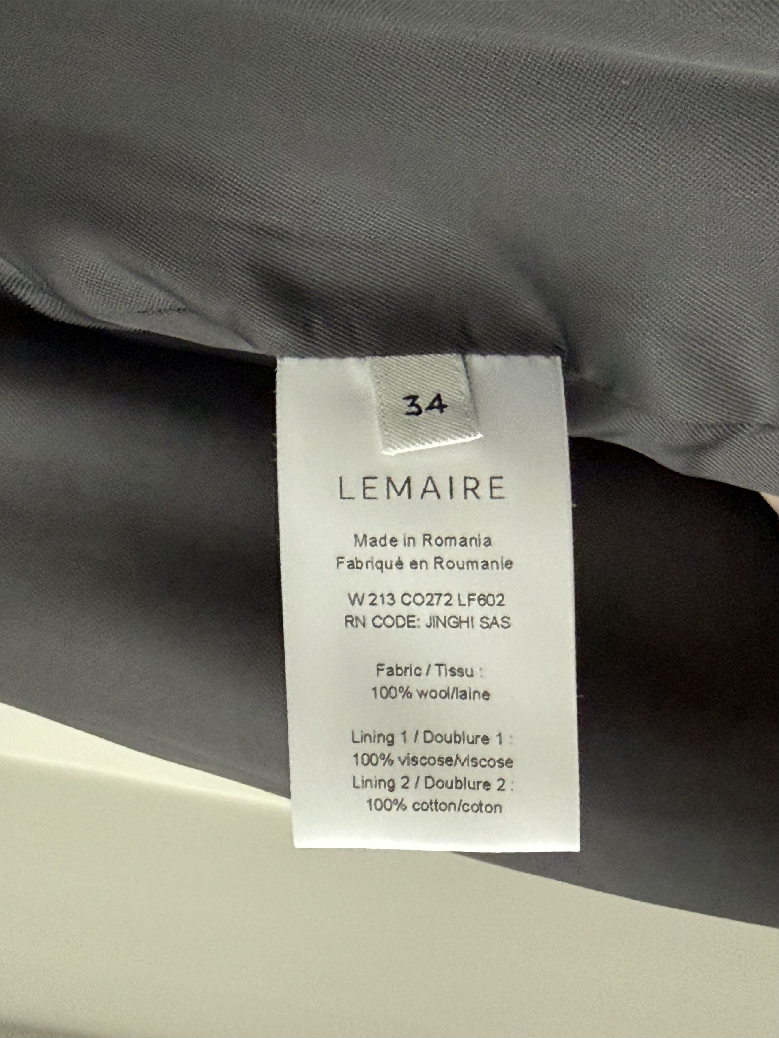 Lemaire Lemaire Women's AW 21 Single-Breasted Long Coat Size XS / US 0-2 / IT 36-38 - 6 Thumbnail