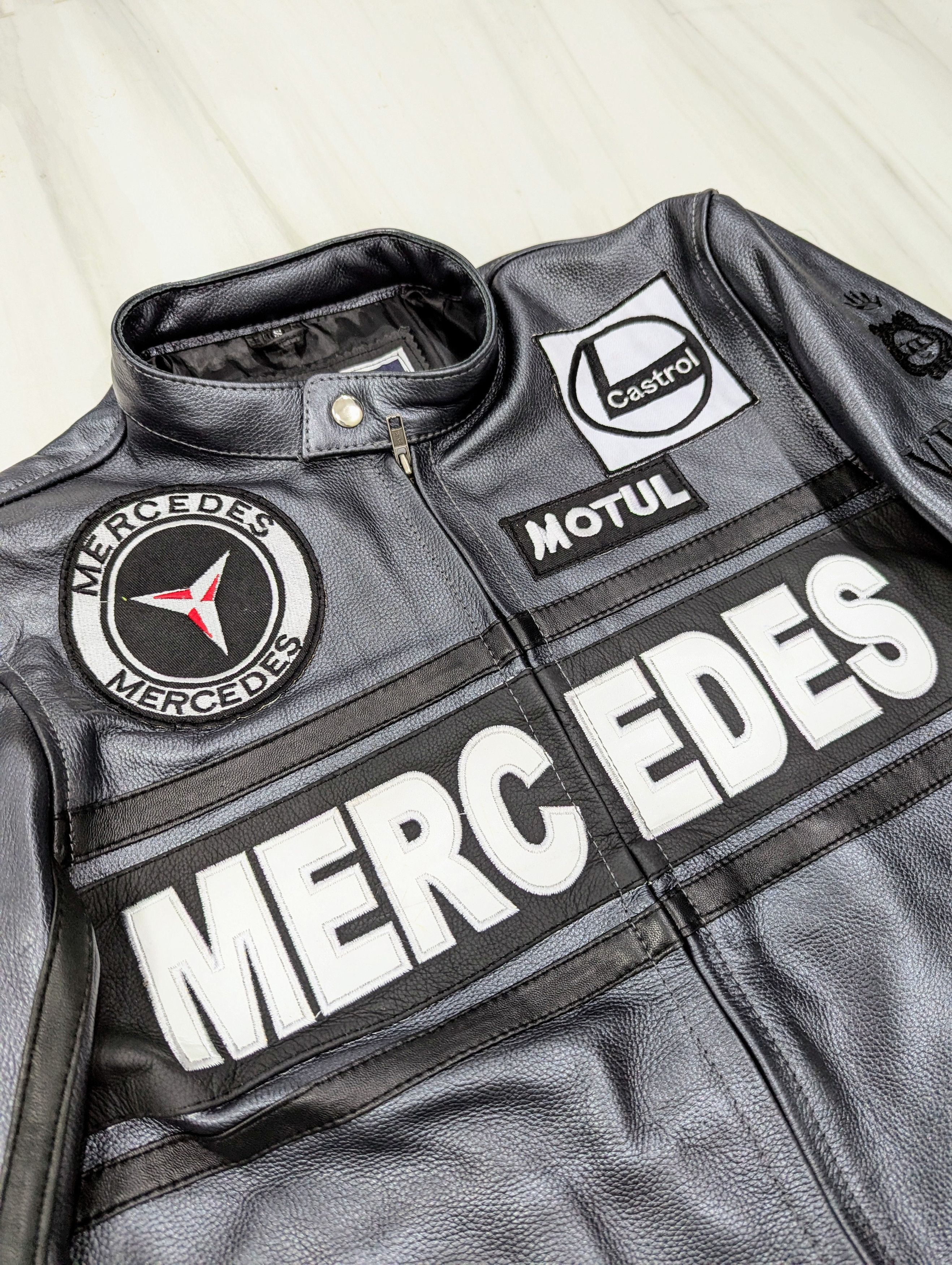 Formula 1 💥 Mercedes Benz 💥 Racing Leather Jacket Streetwear Cowhide Size US S / EU 44-46 / 1 - 5 Thumbnail
