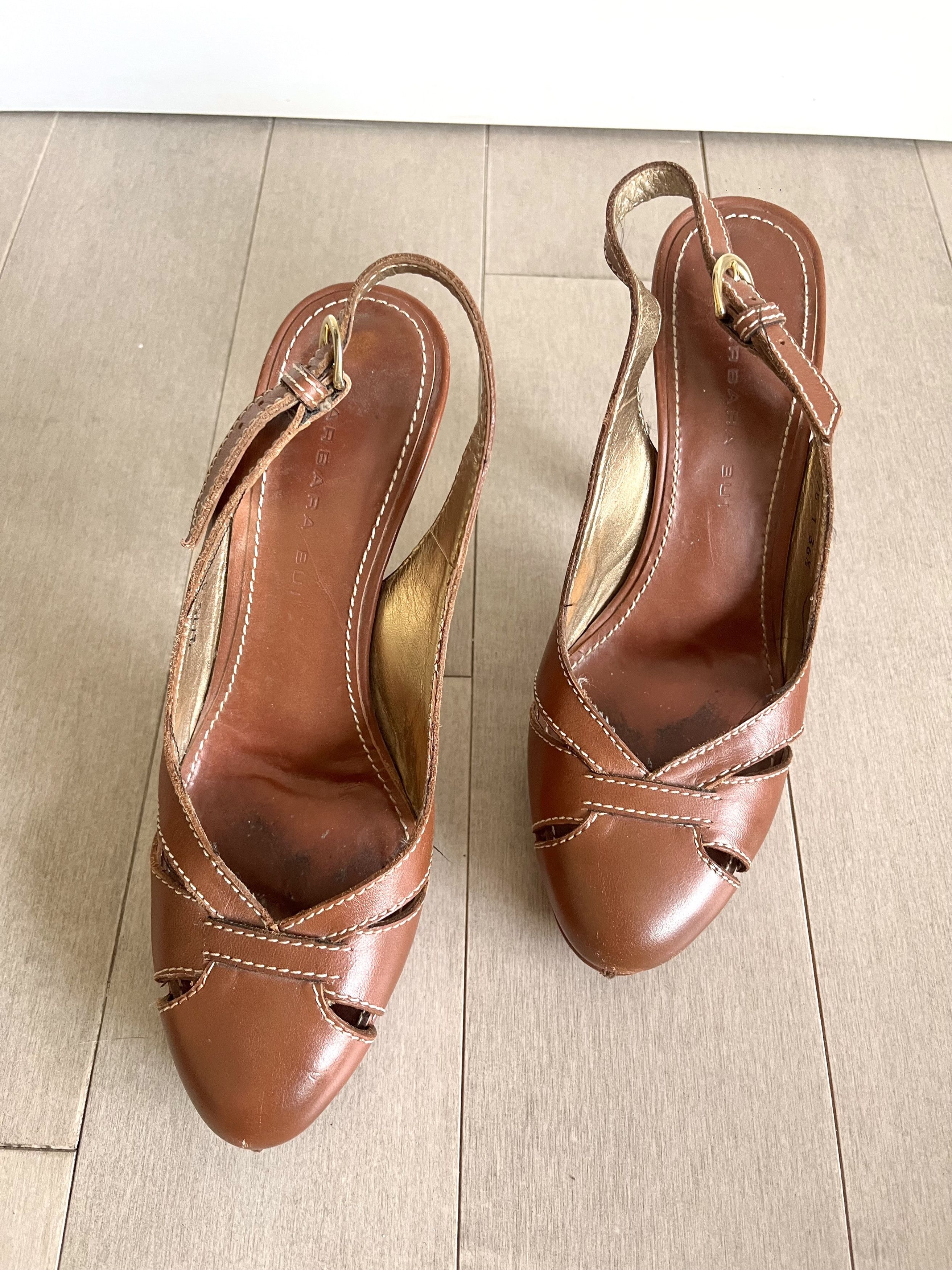 Barbara Bui Barbara Bui Brown Closed Toe Heels - Vintage Designer Size US 6.5 / IT 36.5 - 7 Thumbnail