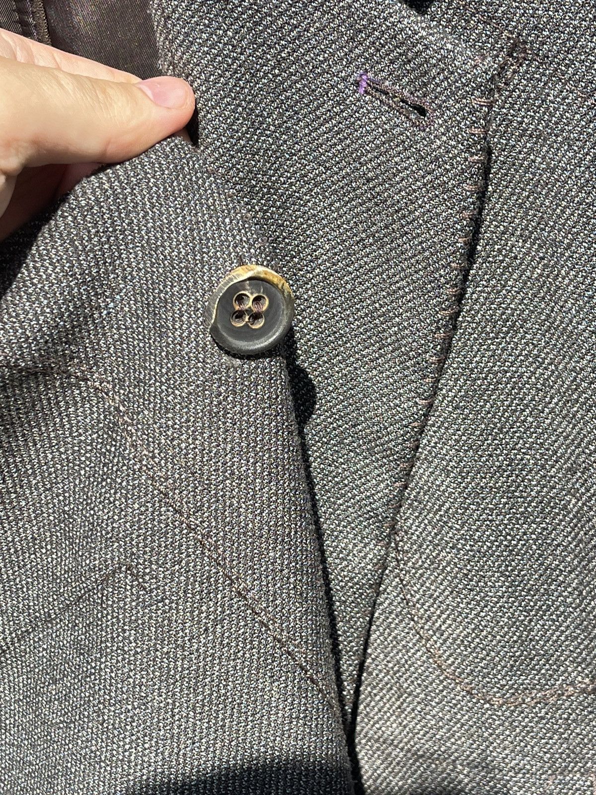Marithe + Francois Girbaud Marithe Francois Girbaud grey pattern wool blazer jacket Size 54R - 11 Thumbnail