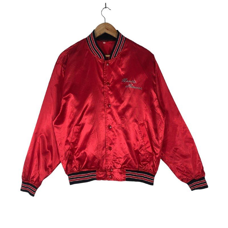 Vintage Vintage Narita Satin Varsity Jacket Size US M / EU 48-50 / 2 - 1 Thumbnail