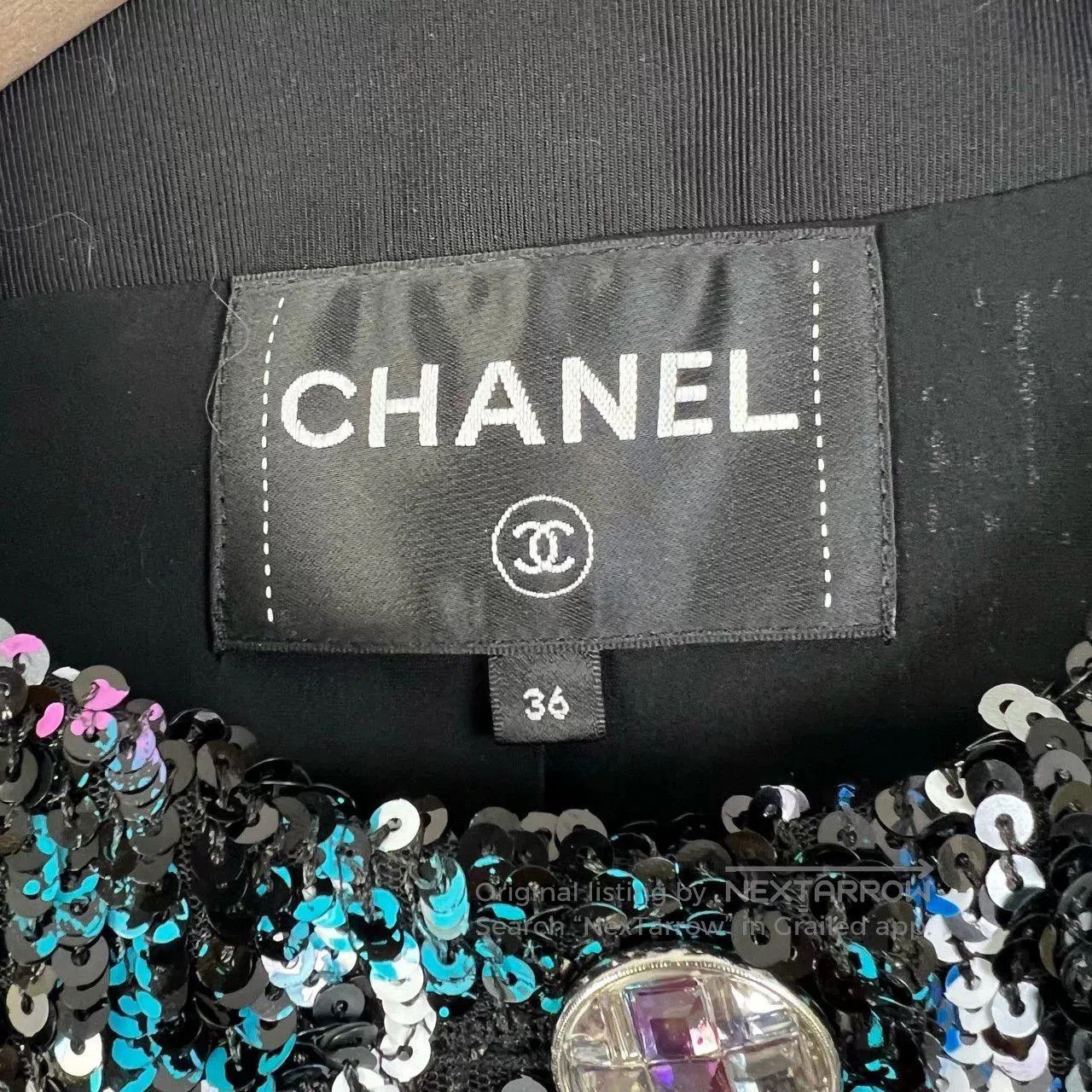 Chanel Chanel 22a Sequin Tweed Jacket. Size US M / EU 48-50 / 2 - 6 Thumbnail