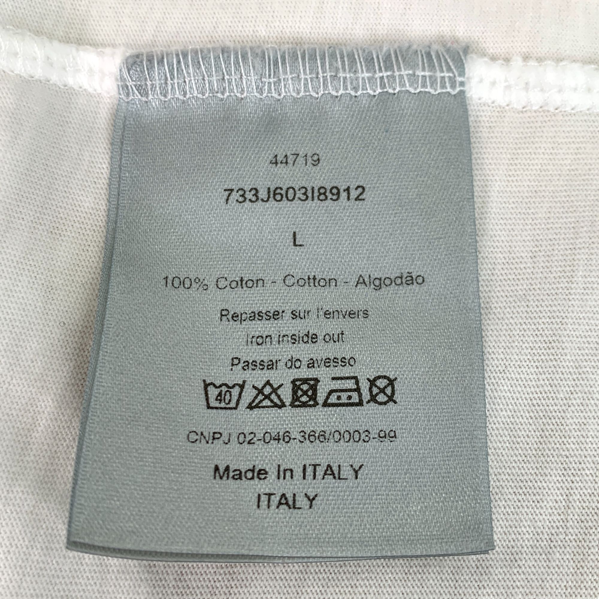 Dior Dior White Letter Print Cotton Short Sleeve T-Shirt (Size L) Size US L / EU 52-54 / 3 - 4 Thumbnail