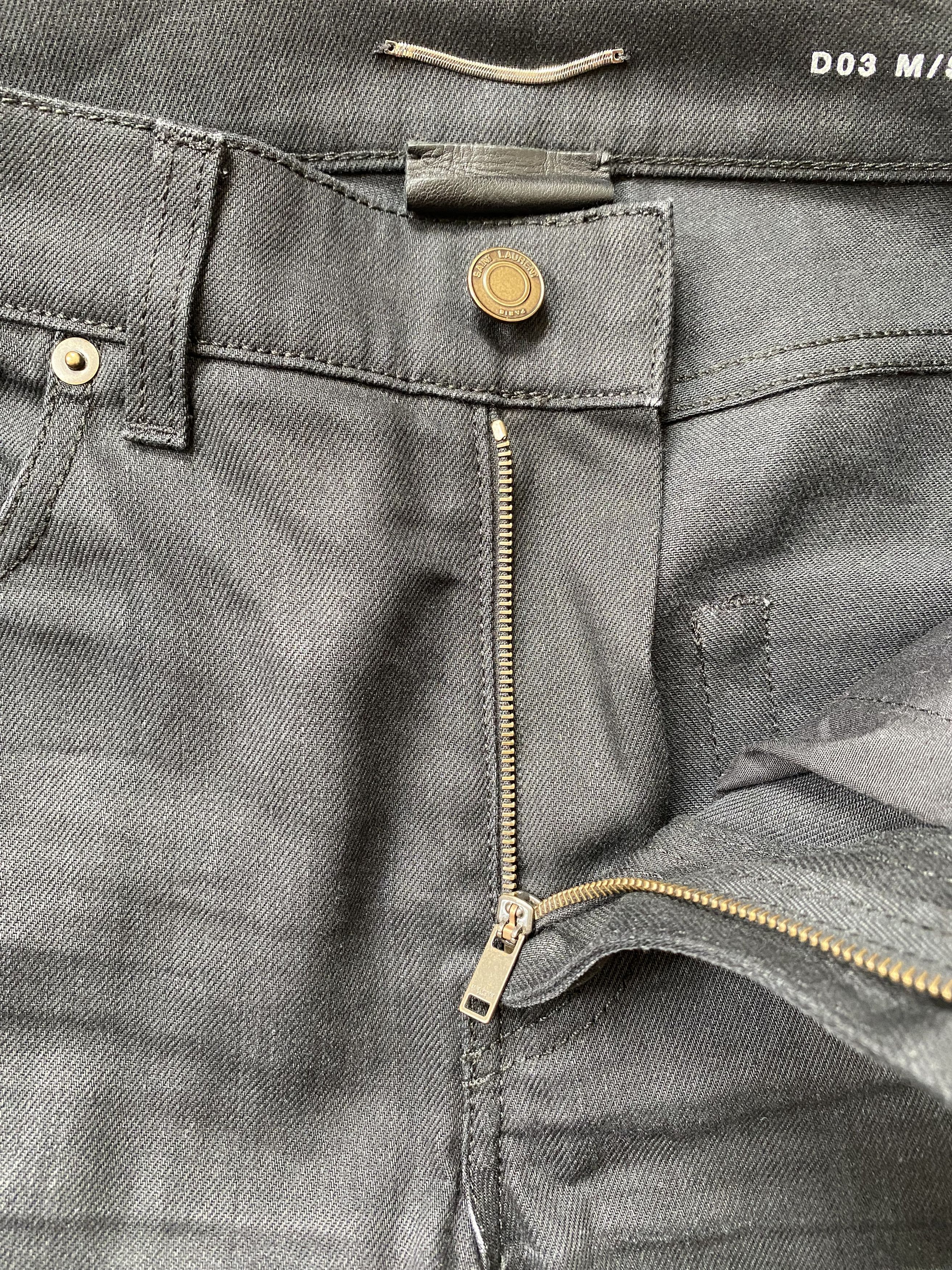 Saint Laurent Paris SLP D03 Waxed Denim Slim Fit 5 Pocket Size US 30 / EU 46 - 5 Thumbnail