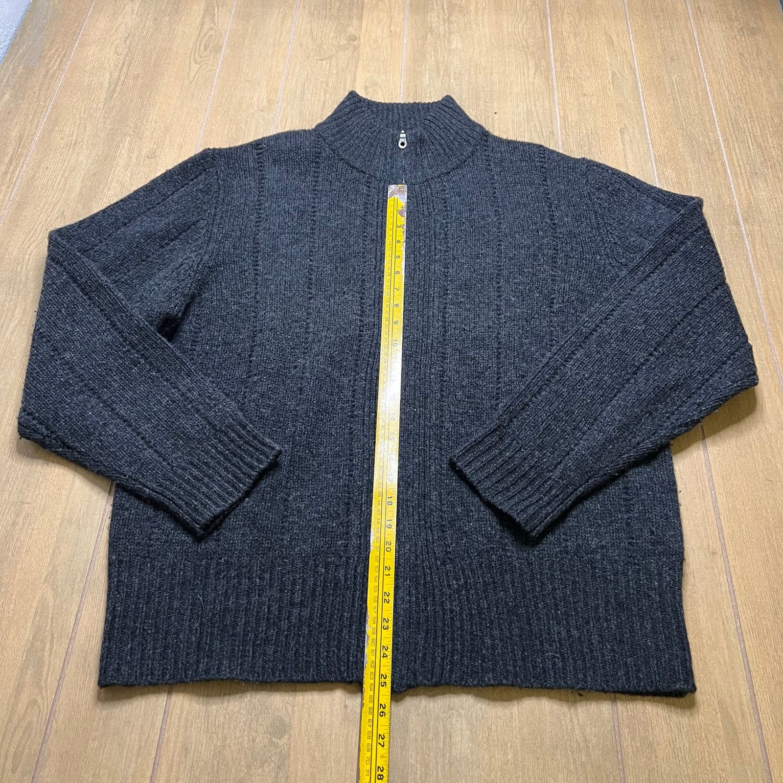 Vintage Heather Tweed Lambswool Sweater Full Zip Gray XL Mens Size US XL / EU 56 / 4 - 7 Thumbnail