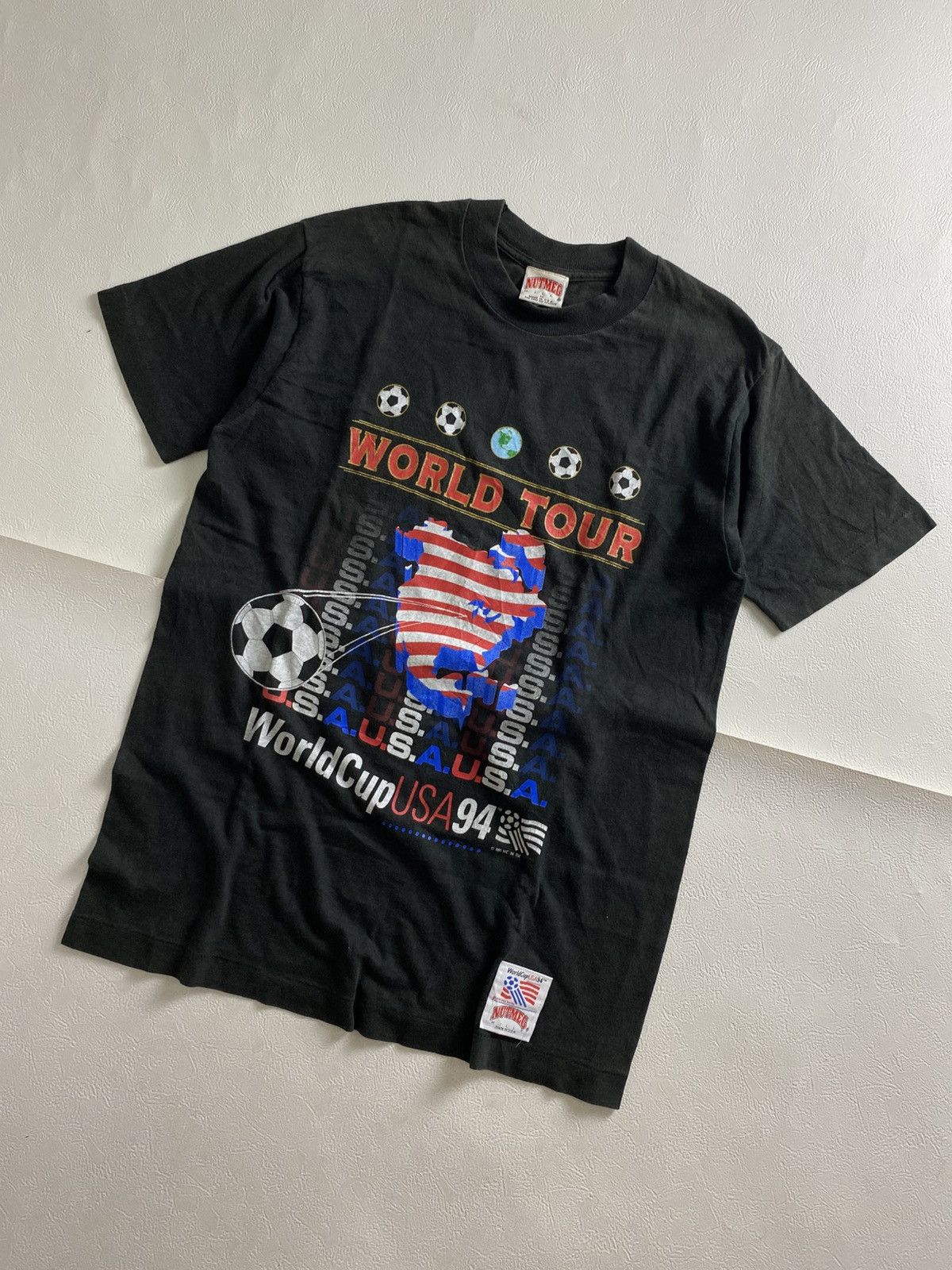 Vintage Vtg Tee World Cup USA 1994 Nutmeg Tag Size US M / EU 48-50 / 2 - 3 Thumbnail