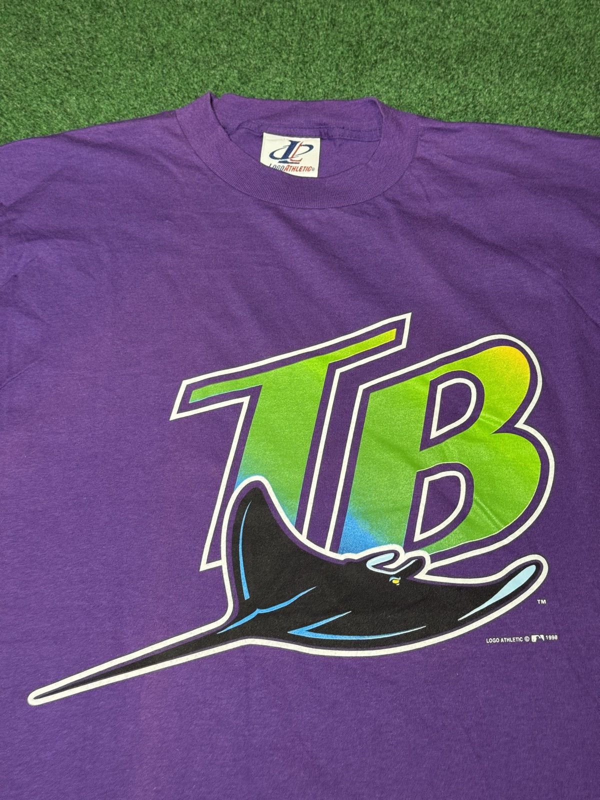 Logo Athletic Tampa Bay Rays Logo Athletic 90s MLB Baseball T Shirt 22x31 Size US L / EU 52-54 / 3 - 2 Thumbnail