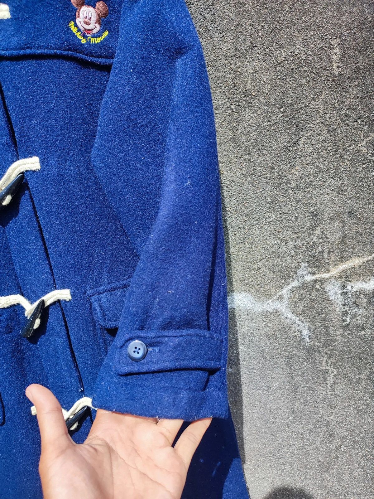 Disney × Mickey Mouse × Vintage Vintage Mickey Unlimited Disney Duffle Coat Blue Wool-Blend Size US S / EU 44-46 / 1 - 5 Thumbnail