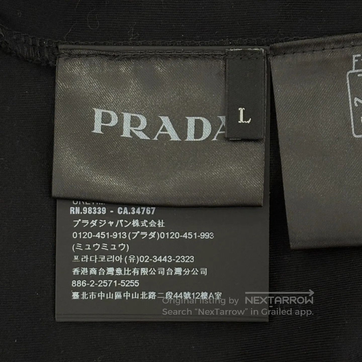 Prada Prada Delta-shaped logo long-sleeve T-shirt Size US L / EU 52-54 / 3 - 4 Thumbnail