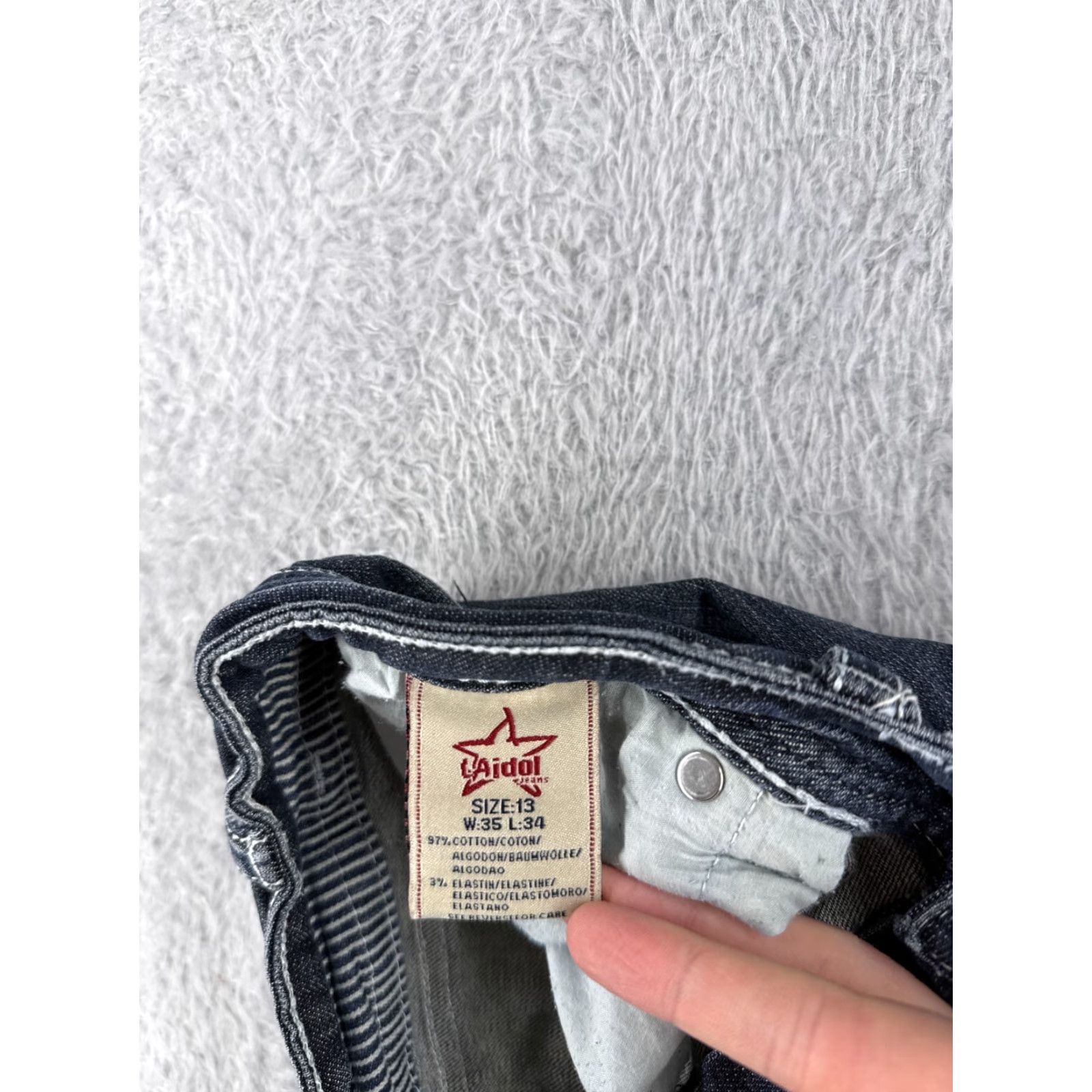 Vintage LA Idol Jeans Women Bootcut Denim 33x26 Blue 13 Medium Wash Cotton Blend Embroidered 5-Pocket Stretch Regular Zip Closure Vintage? No Size 34" / US 12 / IT 48 - 7 Thumbnail