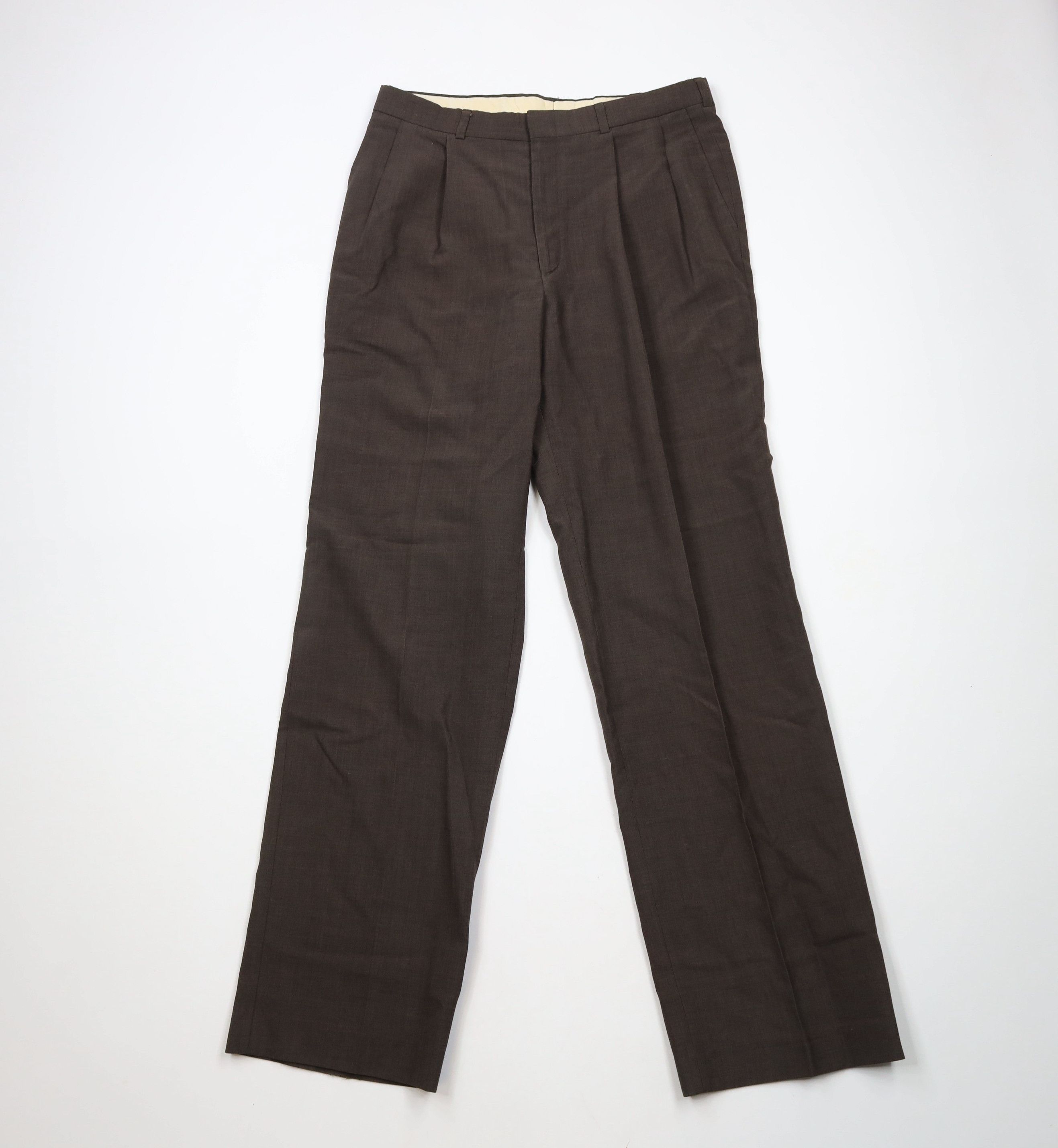 Vintage Vintage 90s Streetwear Flared Wide Leg Chino Pants Brown USA Size US 32 / EU 48 - 1 Thumbnail
