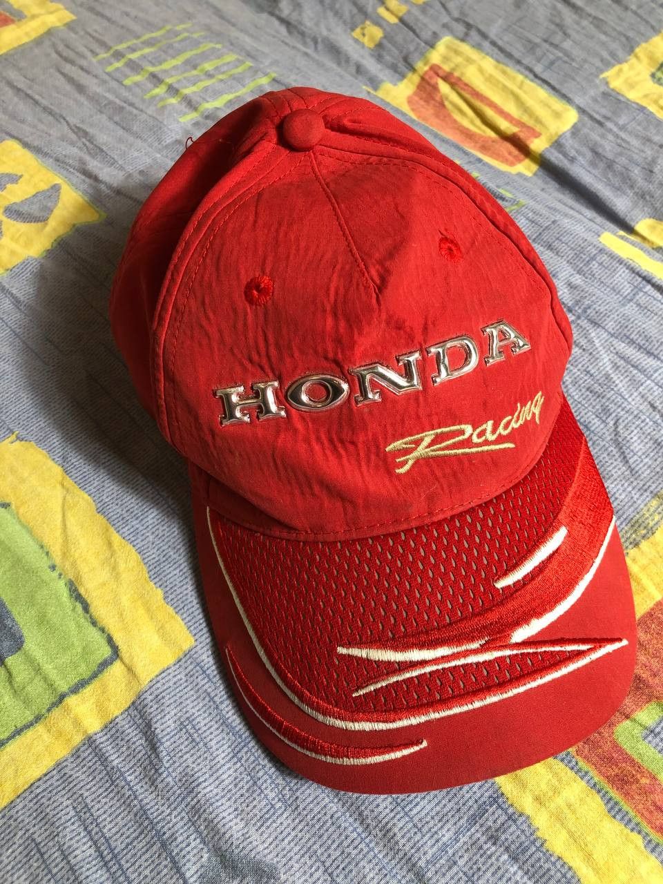 Honda × Vintage Vintage Racing Honda Leather Cap Hat Big Logo Nascar Y2K Size ONE SIZE - 7 Thumbnail