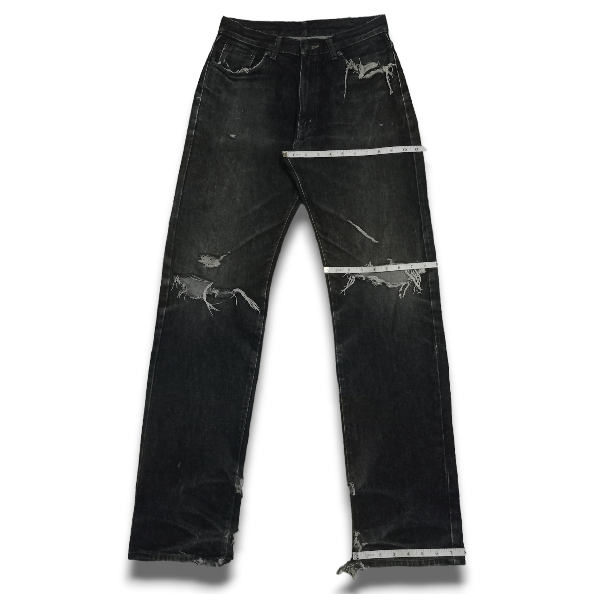 Japanese Brand Vintage Japanese Redwood Punk Style Destroyed Loose Jeans Size US 28 / EU 44 - 13 Thumbnail