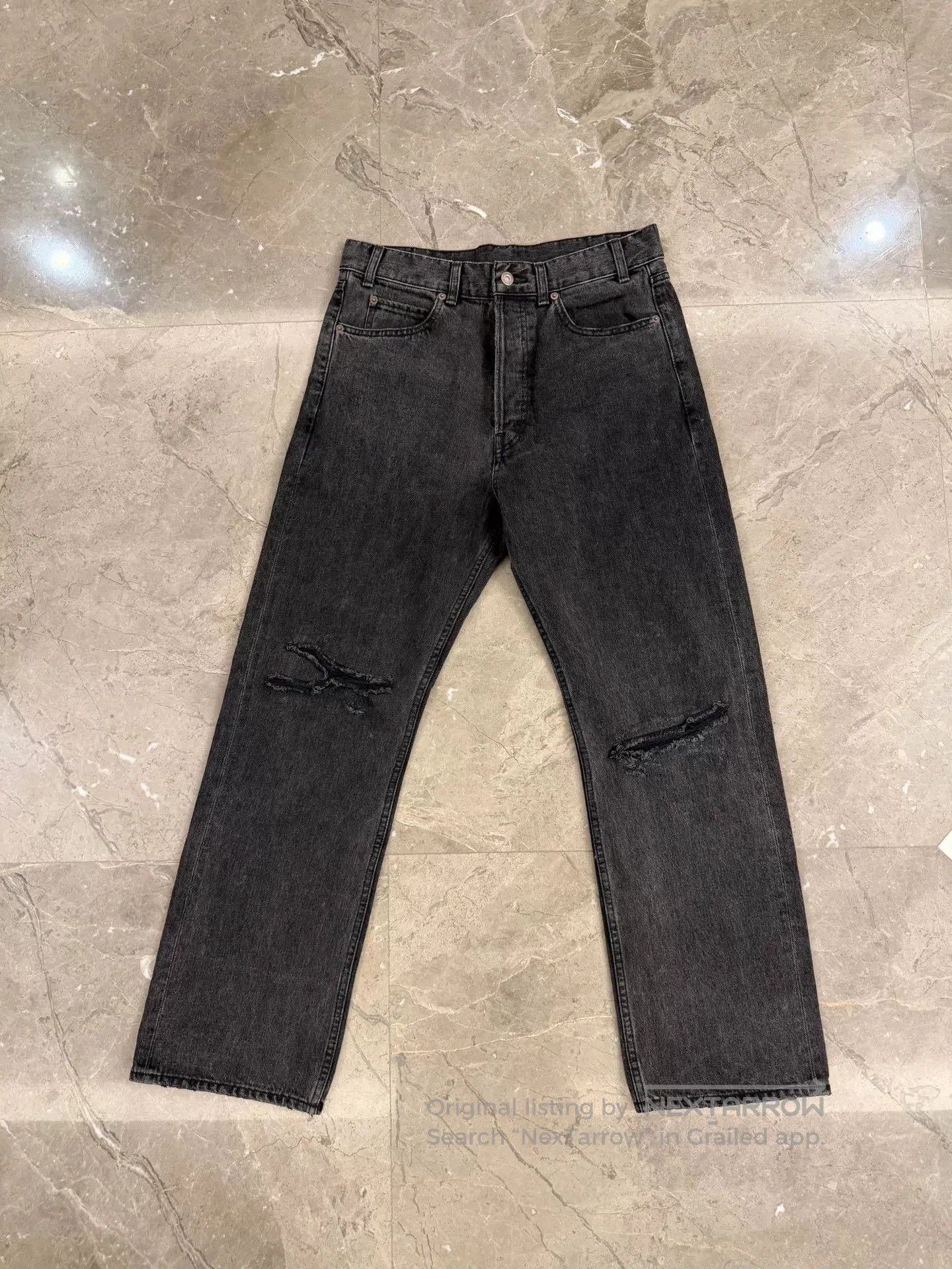 Celine M_CU_007 Dirty Distressed Jeans - Hedi Slimane Era | Grailed