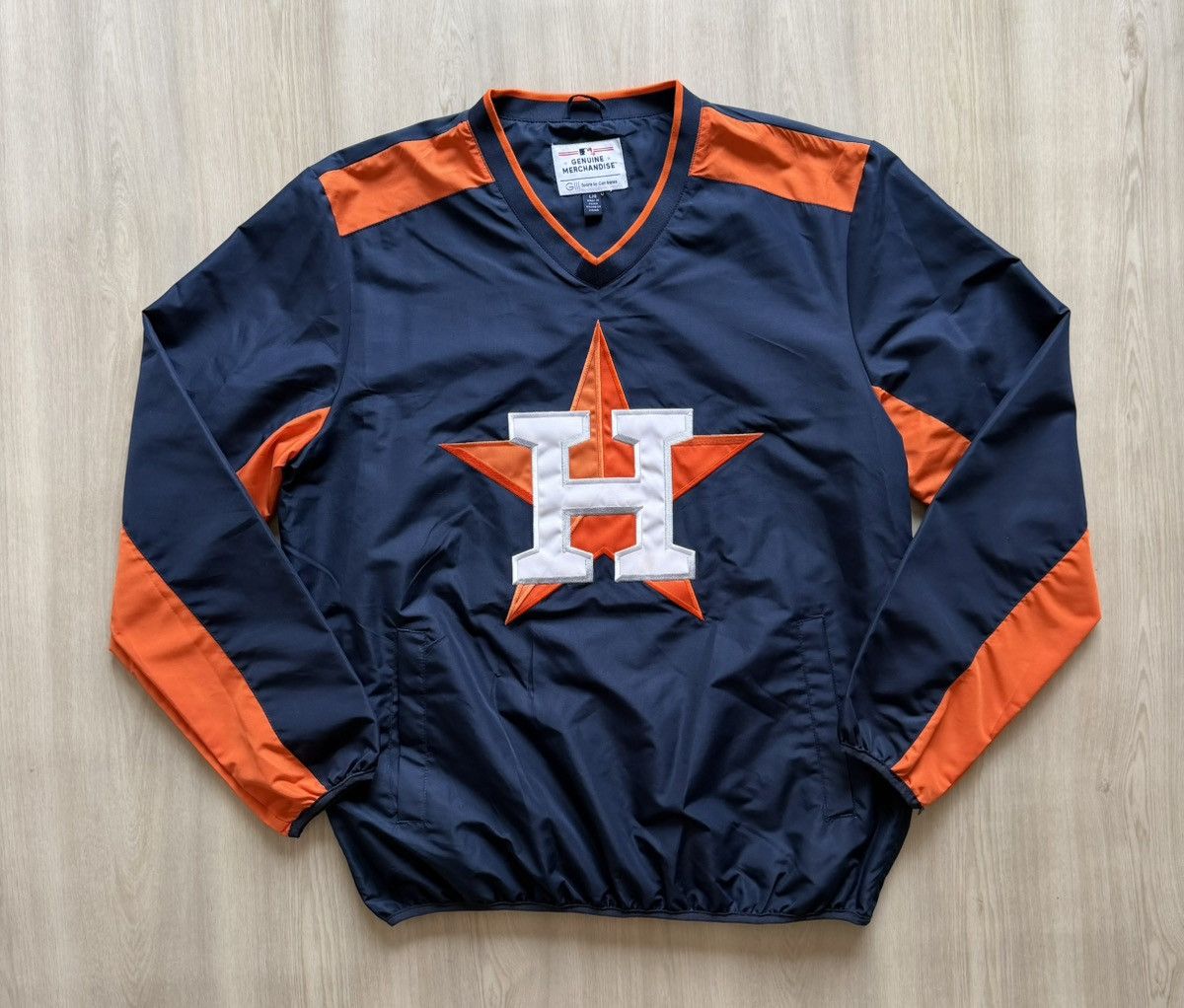 Genuine MLB Retro Houston Astros Windbreaker Pullover Sz L