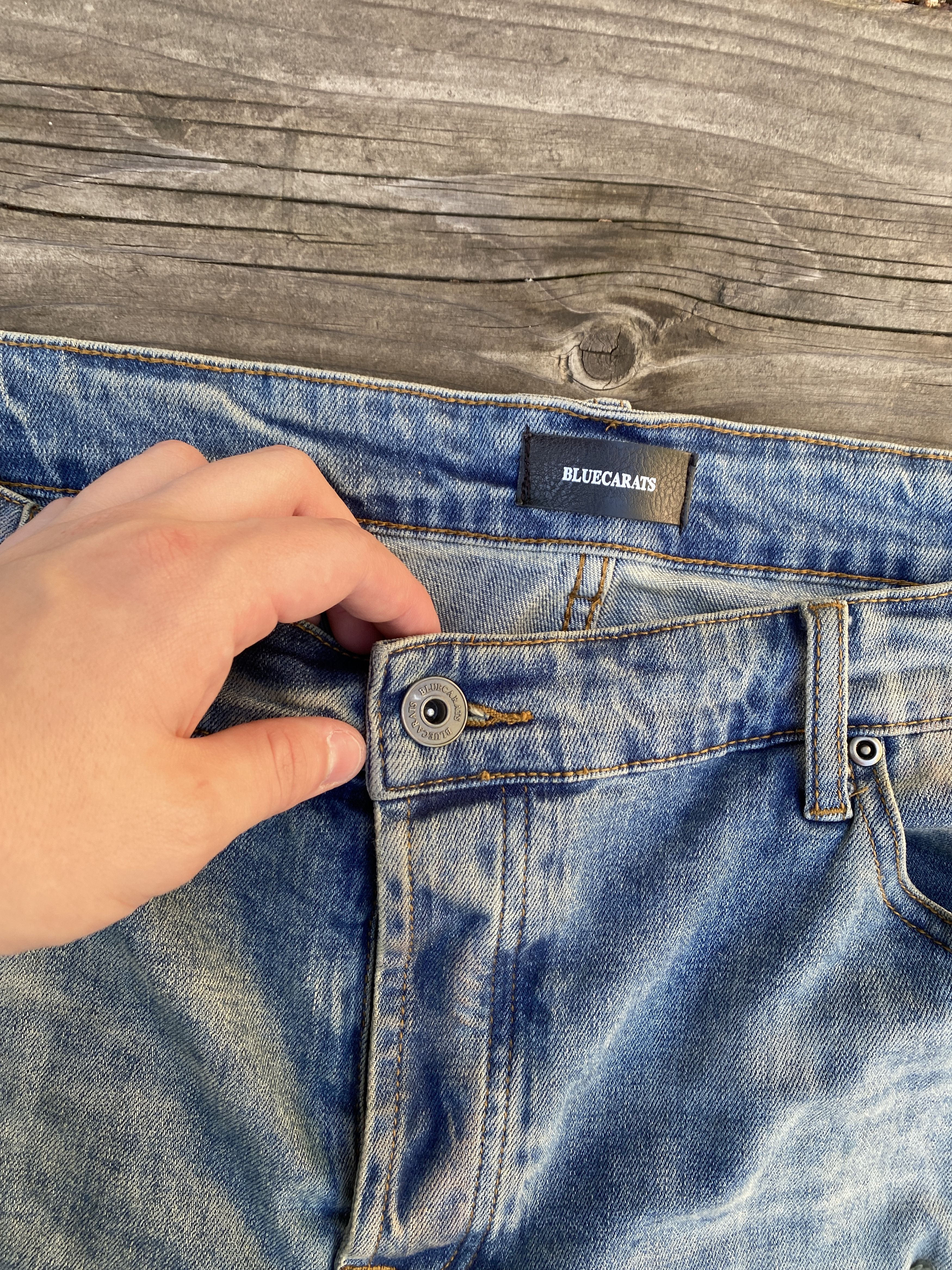 Bluecarats Japanese Denim Designer Jeans Size 34 Blue