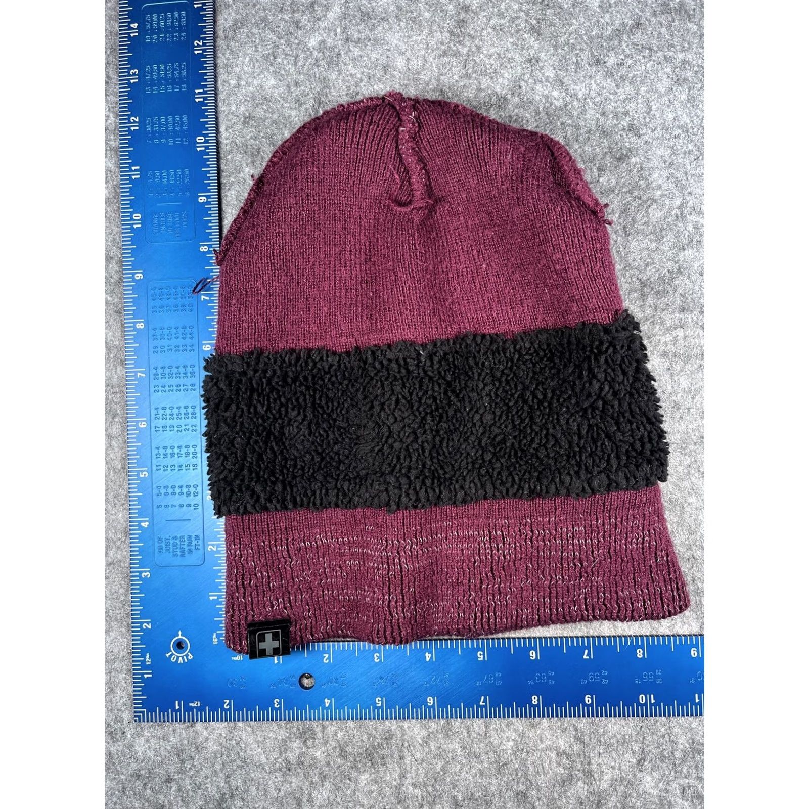 Vintage Swiss Tech Hat Beanie Mens One Size Red Knit Sherpa Lined Thermal Winter Outdoor Size ONE SIZE - 5 Thumbnail