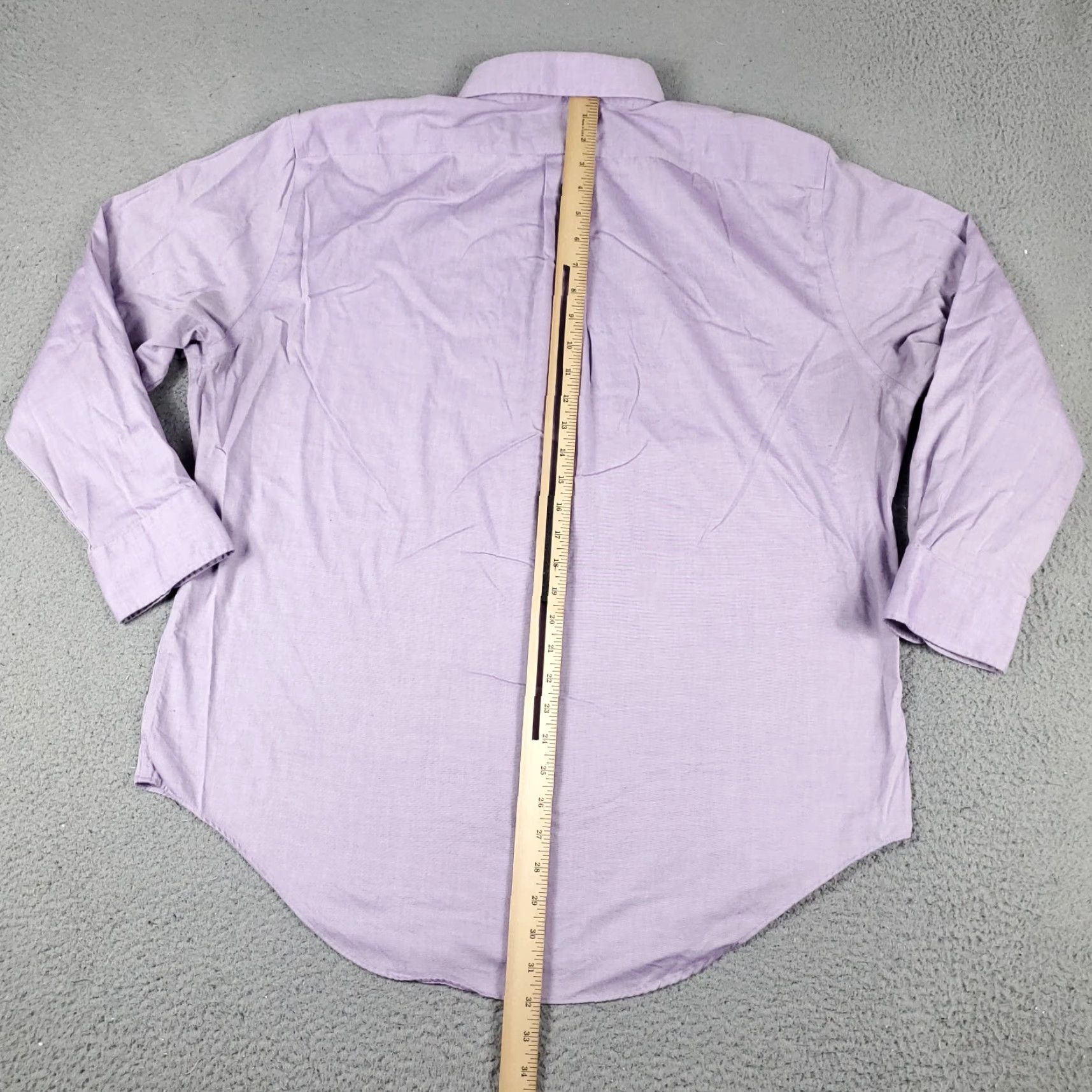 Ralph Lauren Ralph Lauren Dress Shirt Mens 17 Purple Long Sleeve Button-Down Cotton Size 46R - 5 Thumbnail