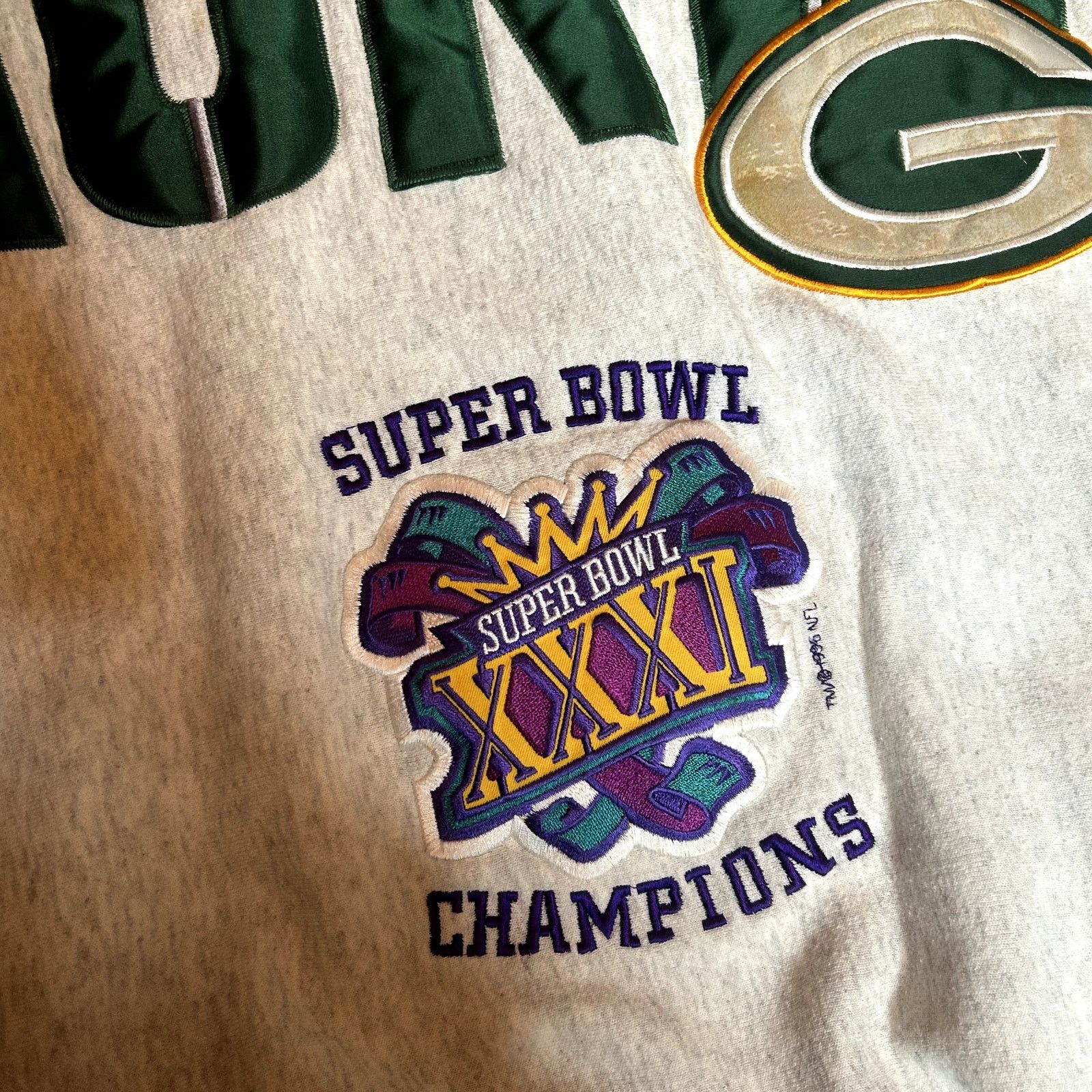 Vintage Vintage 90s Packers Super Bowl Spell Out XXL Size US XXL / EU 58 / 5 - 5 Thumbnail