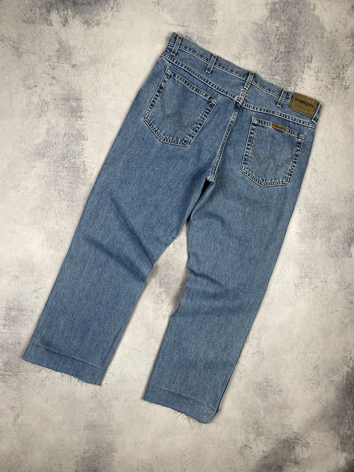 Designer × Wrangler Wrangler Washed Blue Denim Jeans Pants Size US 38 / EU 54 - 2 Thumbnail