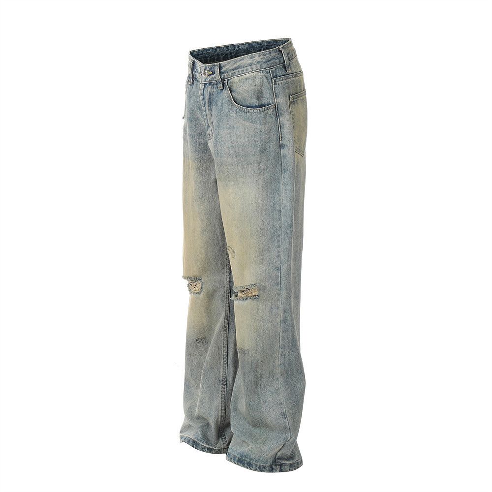 Japanese Brand × Vintage Men's punk distressed loose casual flared ripped jeans Size US 32 / EU 48 - 2 Thumbnail