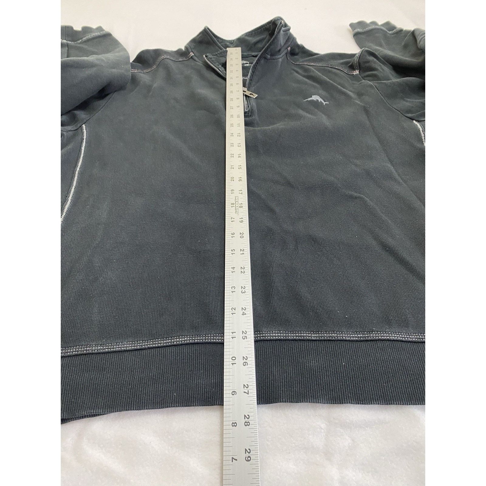 Tommy Bahama Tommy Bahama Tobago Bay Half-Zip Sweatshirt Mens XL Black Size US XL / EU 56 / 4 - 3 Thumbnail