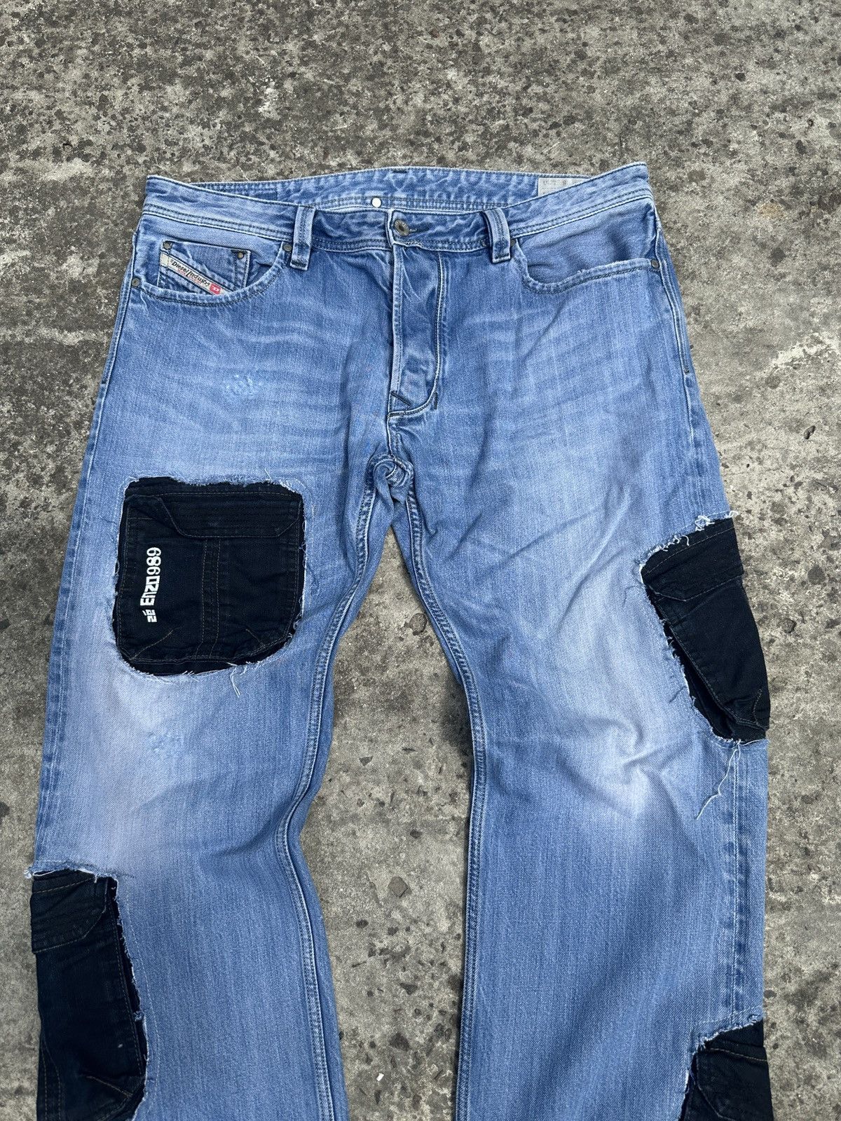 Diesel Y2K Vintage Diesel Custom Cargo Jeans Streetwear Style USA Size US 36 / EU 52 - 3 Thumbnail