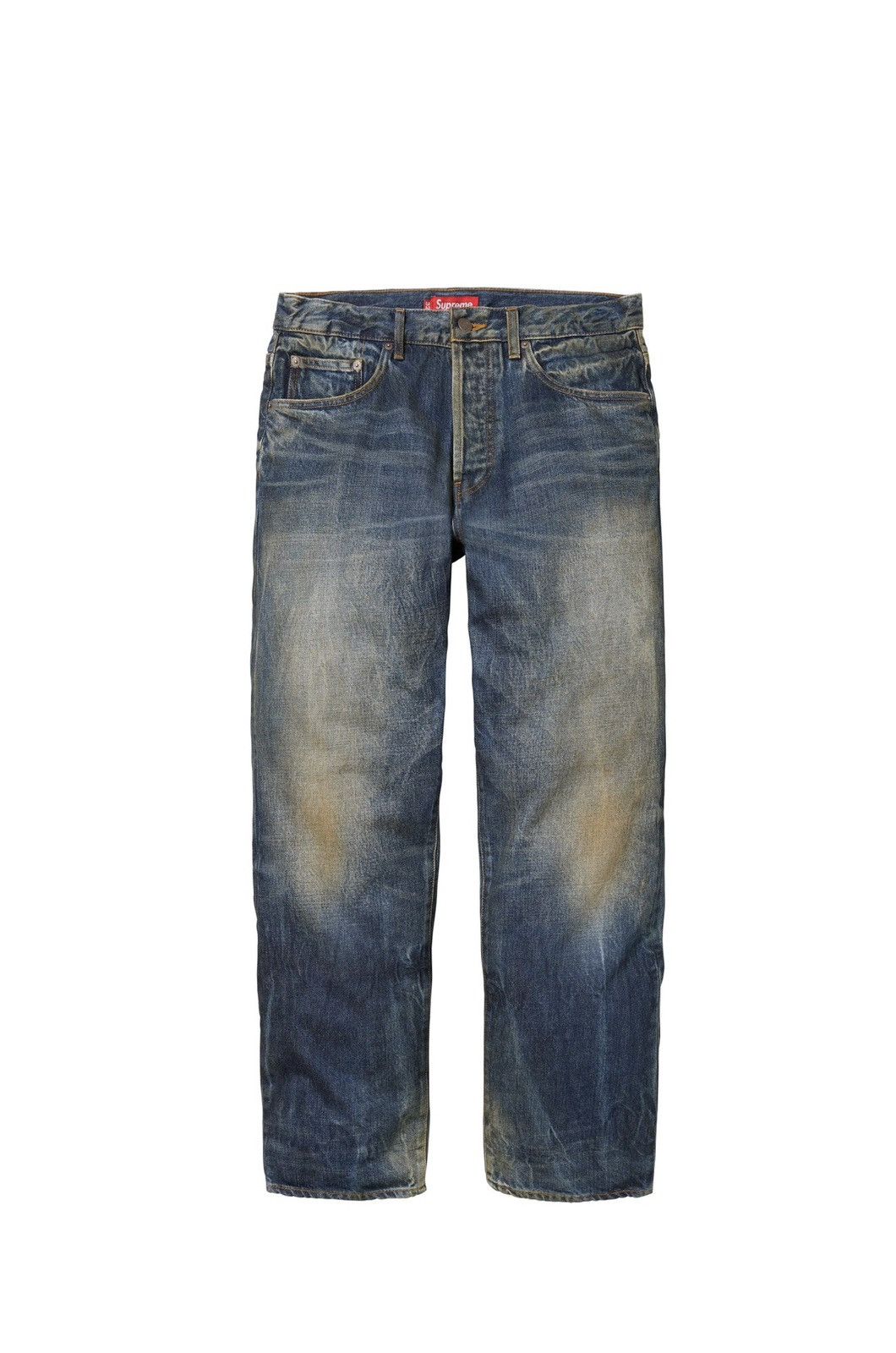 Supreme Supreme Distressed Loose Fit Selvedge Jean | Grailed