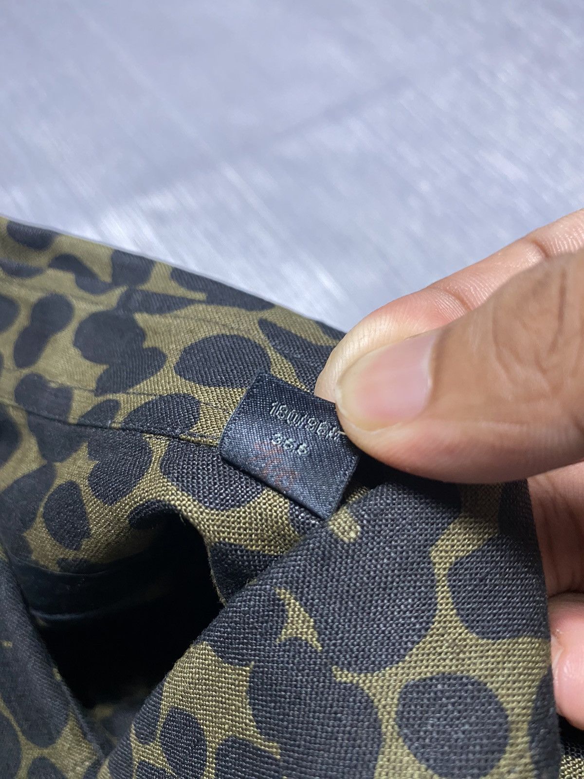 Burberry Prorsum SS14 Military Leo Print Linen Shirt Size US M / EU 48-50 / 2 - 11 Thumbnail