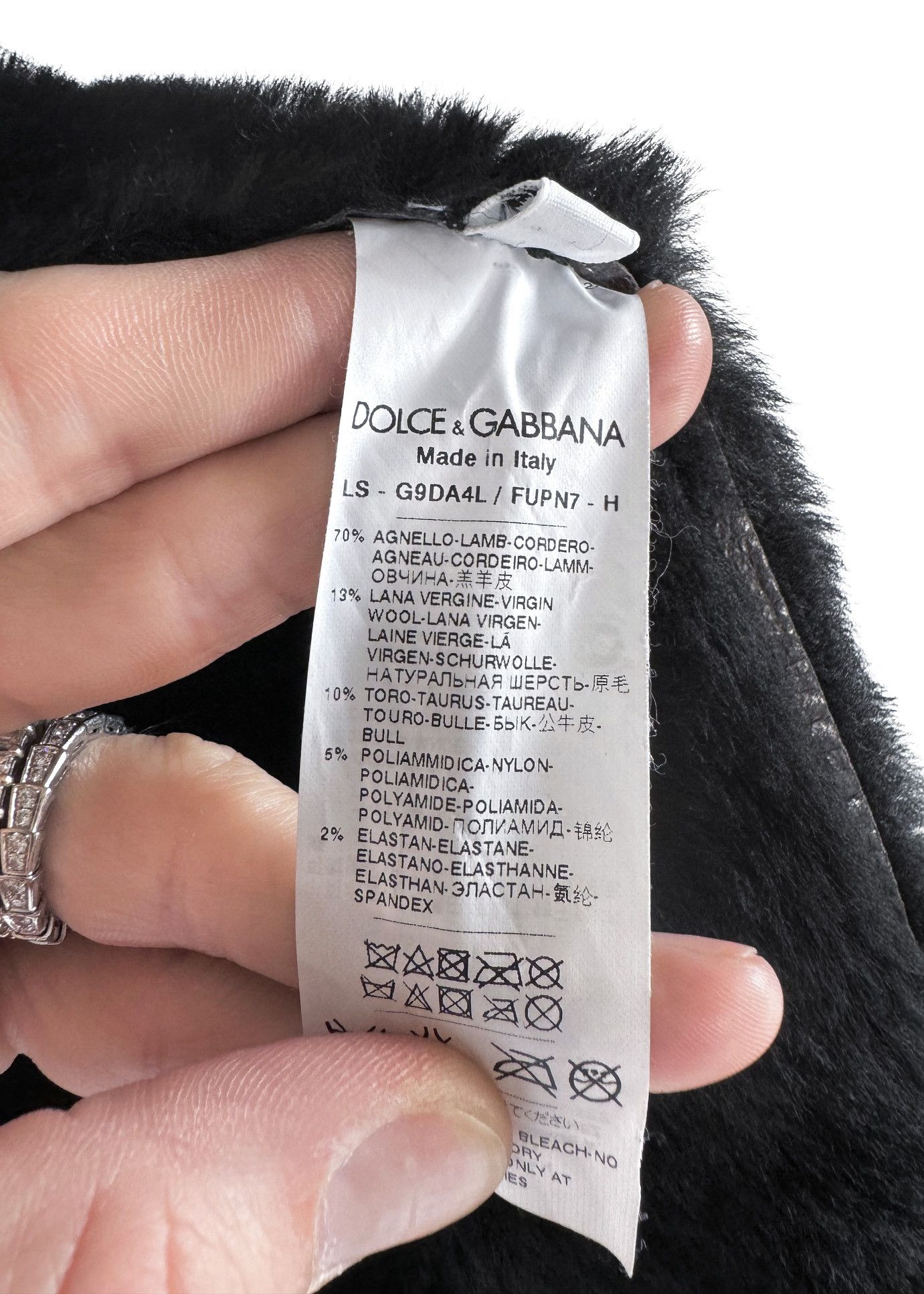 Dolce & Gabbana Dolce & Gabbana Grey Lambskin Leather Shearling Bomber Size US L / EU 52-54 / 3 - 12 Thumbnail