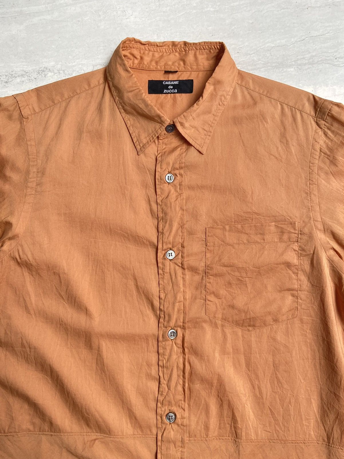 CABANE de ZUCCa × Issey Miyake CABANE DE ZUCCA Orange Shirt Size US S / EU 44-46 / 1 - 3 Thumbnail