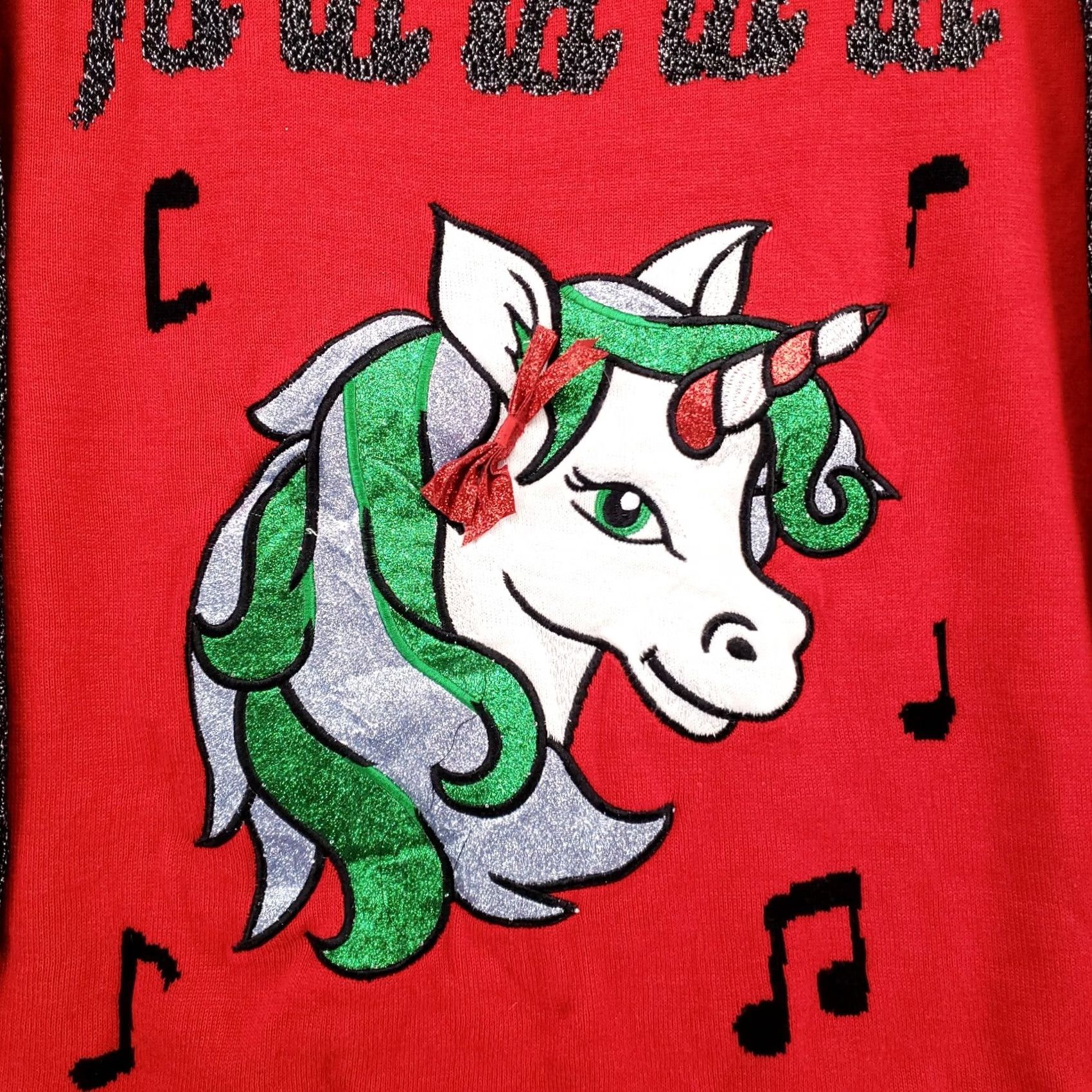 Vintage Spencers Sweater Womens XL Red Unicorn Light Up Ugly Christmas Tunic Pullover Size XL / US 12-14 / IT 48-50 - 5 Thumbnail
