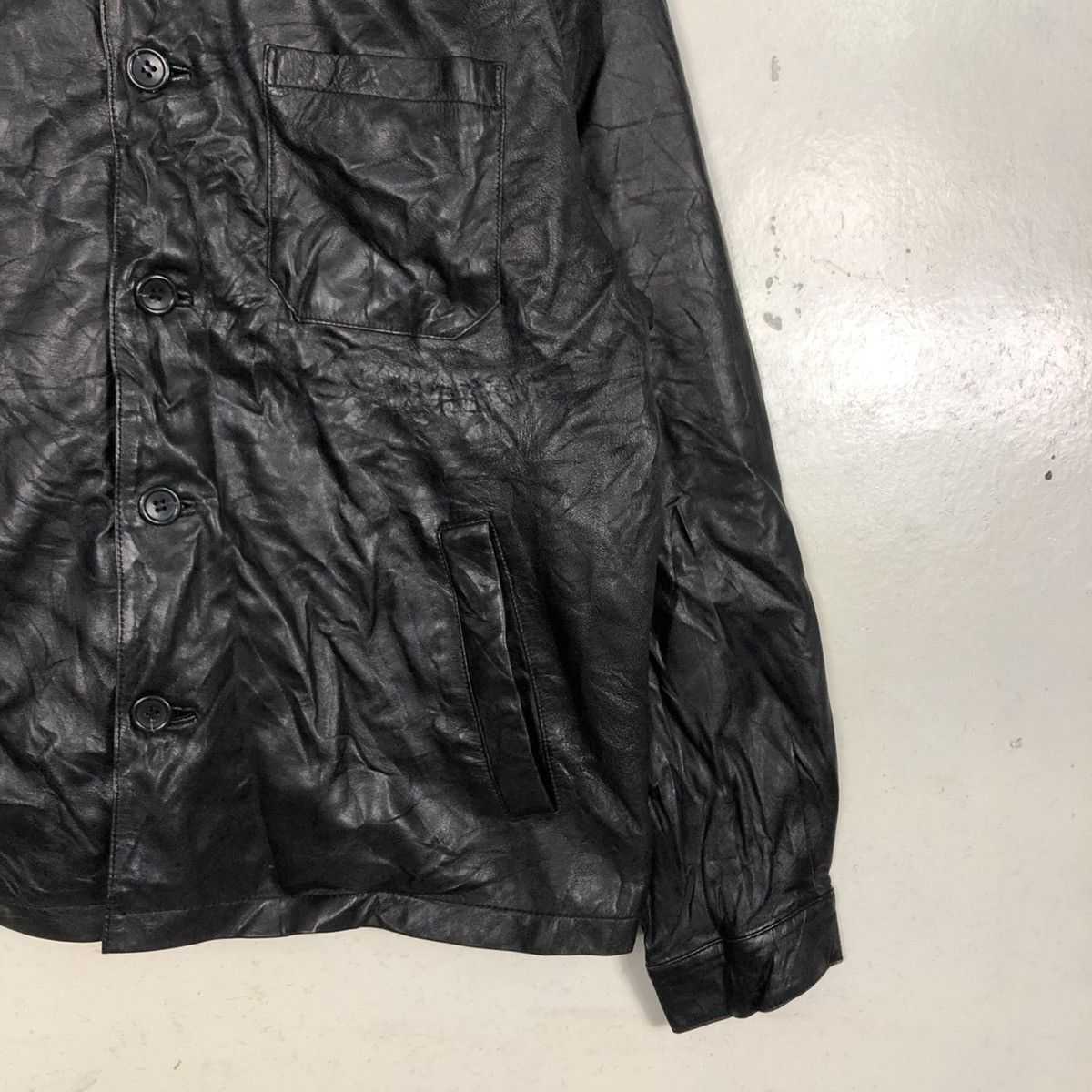 Japanese Brand 📌Vintage Biker Leather Jacket Suburban Issey Miyake Size US L / EU 52-54 / 3 - 7 Thumbnail