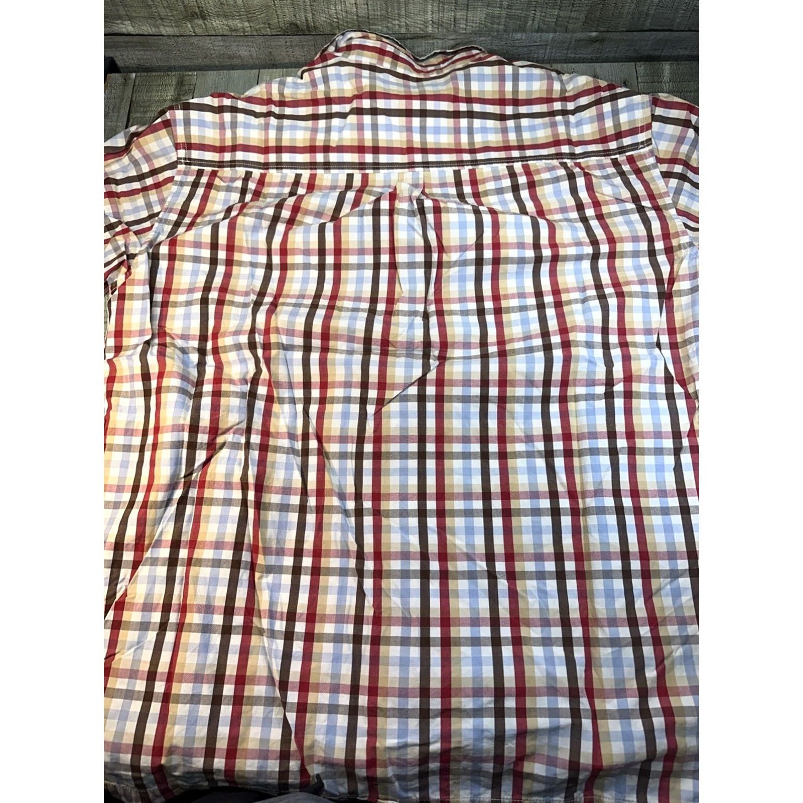 Enyce VINTAGE Enyce Button-Up Shirt Short Sleeve Striped Blue 3XL Men 90s Times Size US XXL / EU 58 / 5 - 6 Thumbnail