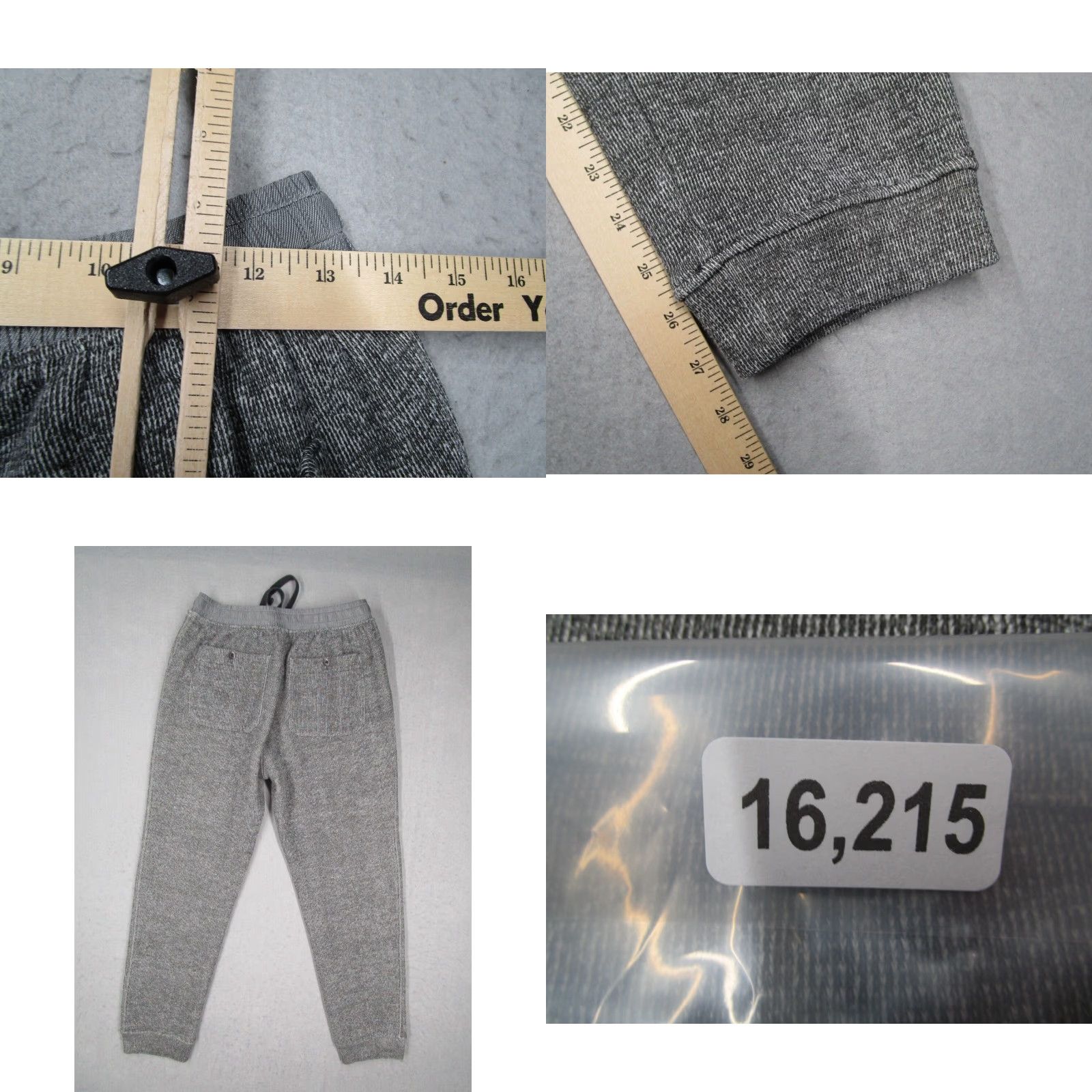 Vintage ATM Womens Joggers M Gray Mid Rise Tapered Cotton Blend Drawstring Pocket Pants 26x27 Athleisure Jogger Size 26" / US 2 / IT 38 - 8 Thumbnail