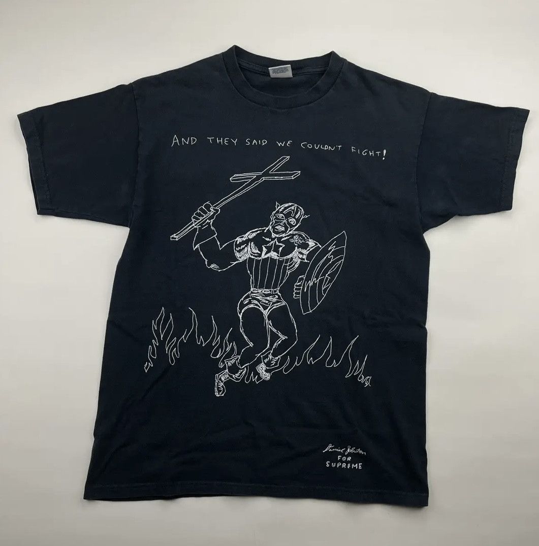 Supreme Supreme Daniel Johnston Eternal Fight Tee FW12 Navy Medium Size US M / EU 48-50 / 2 - 2 Thumbnail