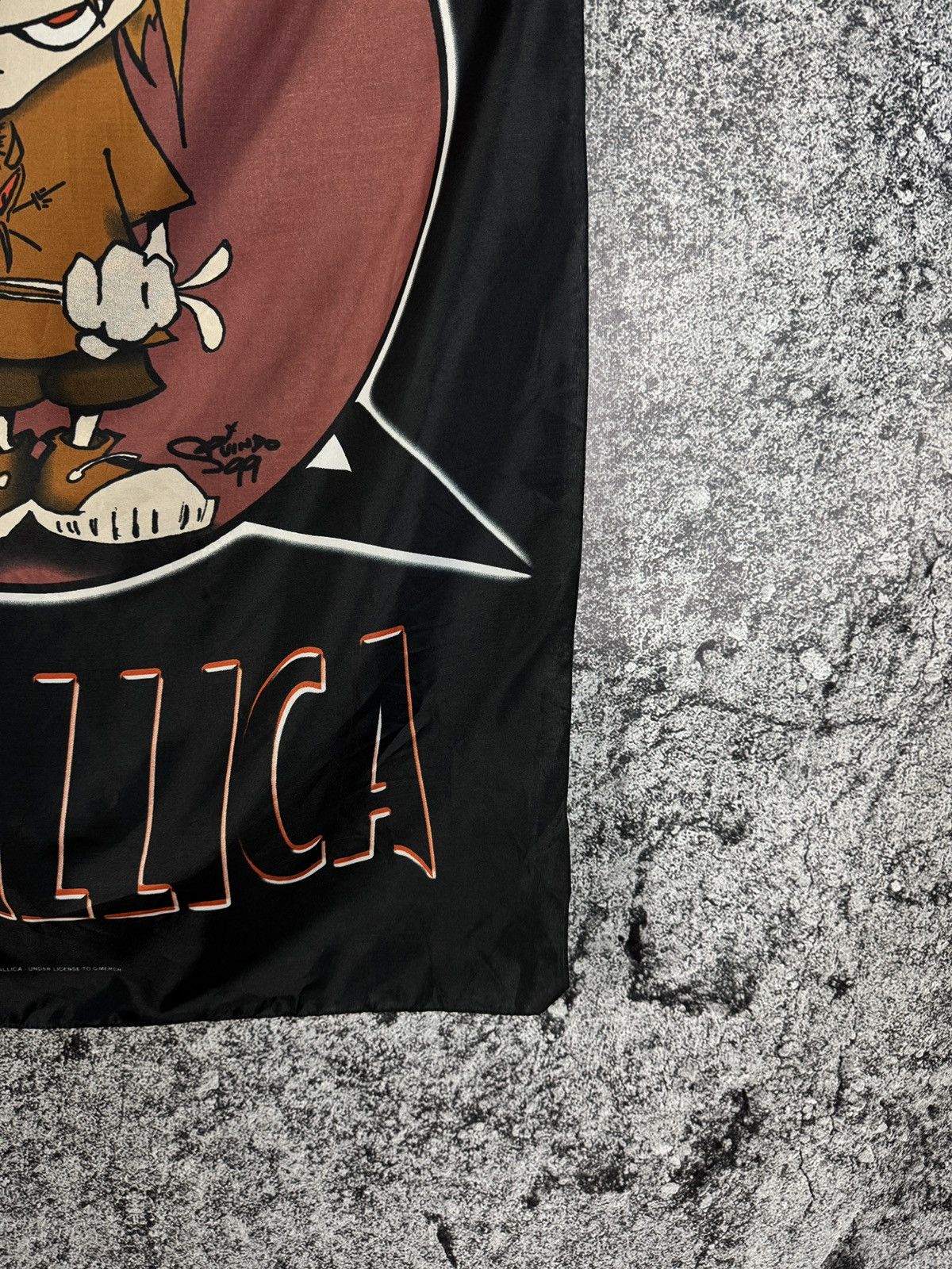 Metallica Rare Vintage 1999 Metallica Rock Band Banner Flag Italy Made Size ONE SIZE - 5 Thumbnail