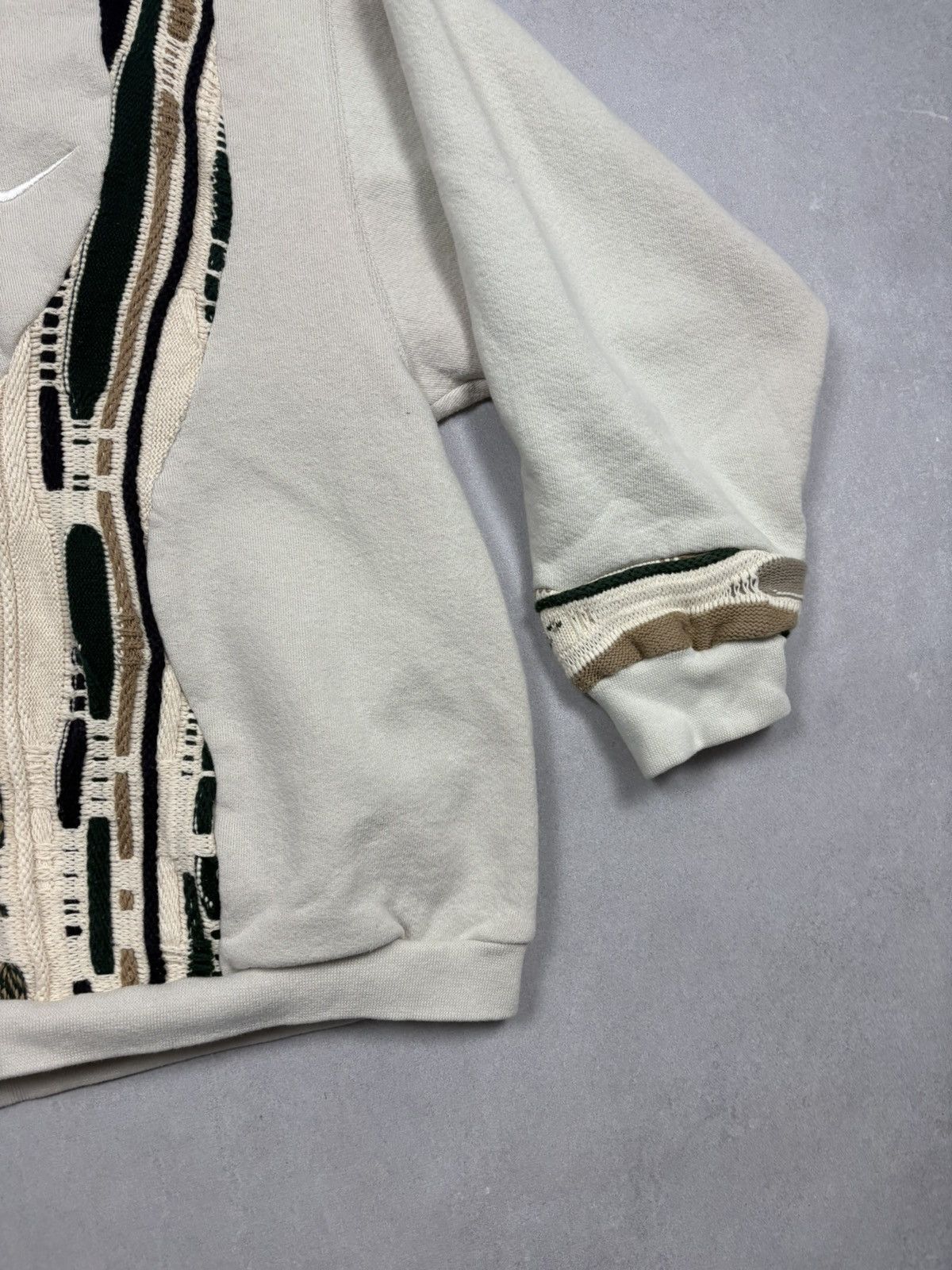 Nike Vintage Reworked Nike Sweatshirt Knit Insert Y2K 90s Coogi Size US M / EU 48-50 / 2 - 4 Thumbnail