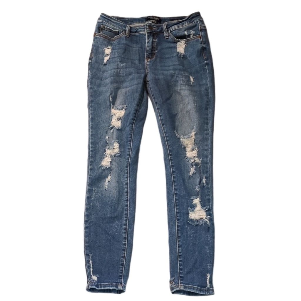 Judy Blue Judy Blue Distressed Skinny For Jeans Size 7/28 Size 28" / US 6 / IT 42 - 1 Thumbnail