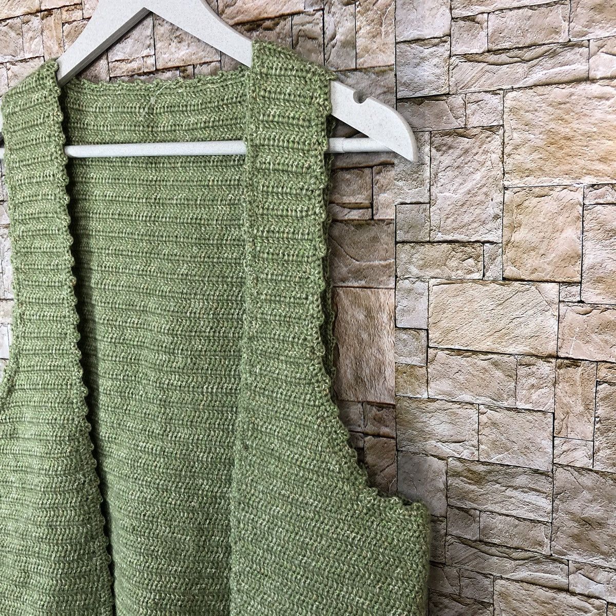 Homespun Knitwear Japanese Brand Green knitwear Vest #A269 Size US S / EU 44-46 / 1 - 8 Thumbnail