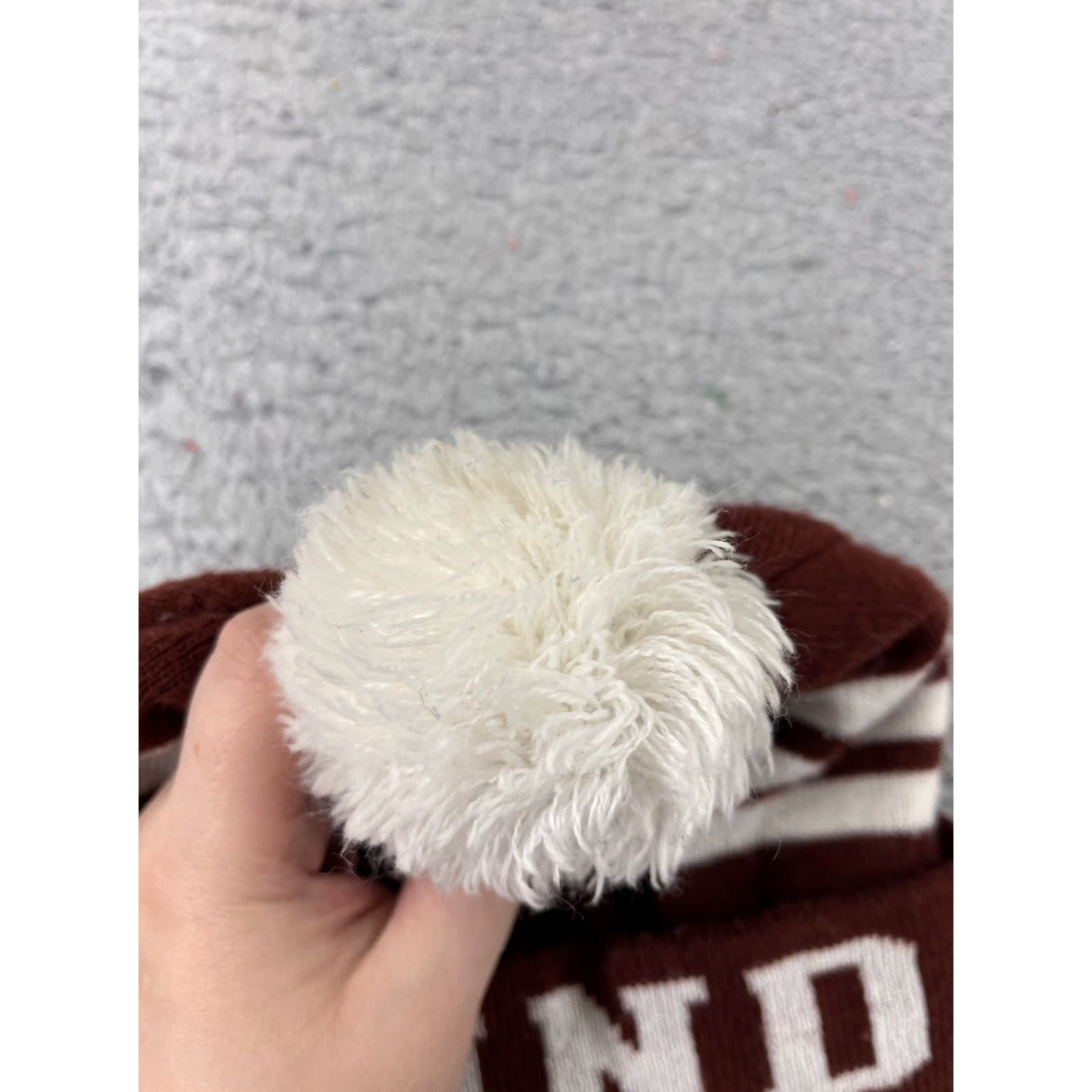 Diamond Supply Co. Diamond Supply Co Beanie Adult One Size Red Stripe Pom Knit 100% Acrylic Hat Mens Beanie Size ONE SIZE - 3 Thumbnail