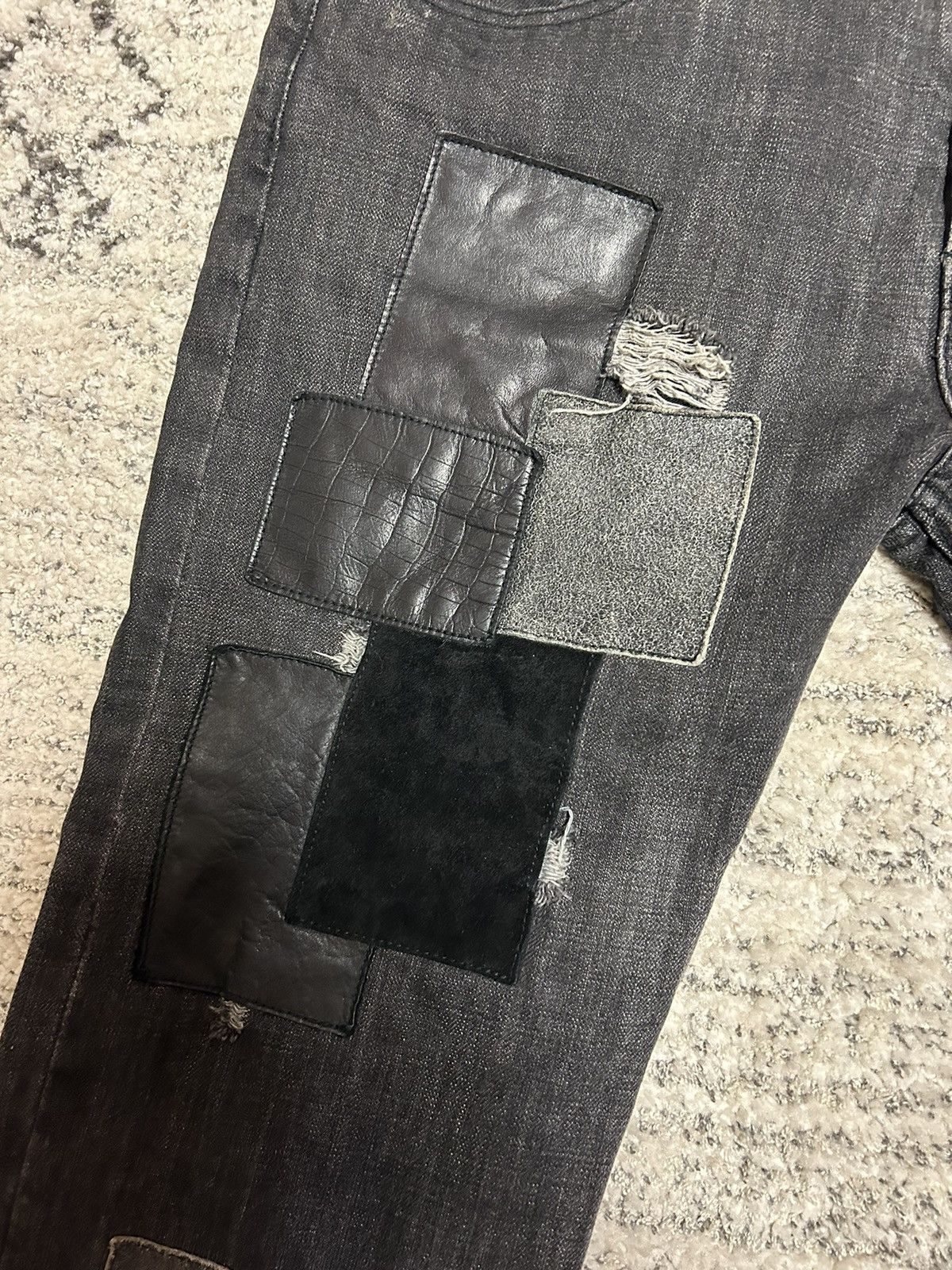Comme des Garcons × Junya Watanabe × Vintage Junya Watanabe AD 2007 Patchwork Denim Size US 34 / EU 50 - 2 Thumbnail